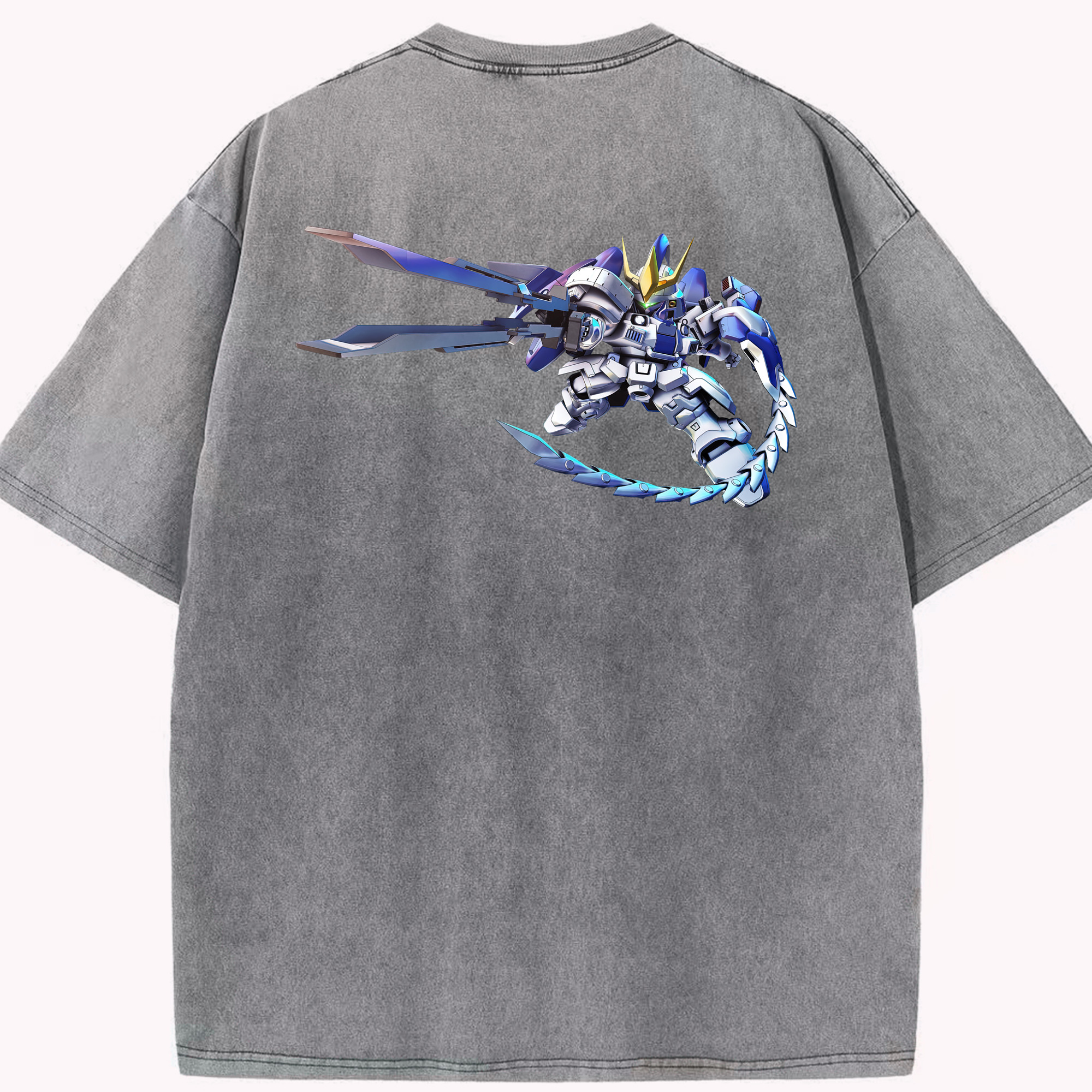 （画像用） 機動戦士ガンダム Mobile Suit Gundam 綿100% ヴィンテージ風 半袖Tシャツ（背面プリント）
