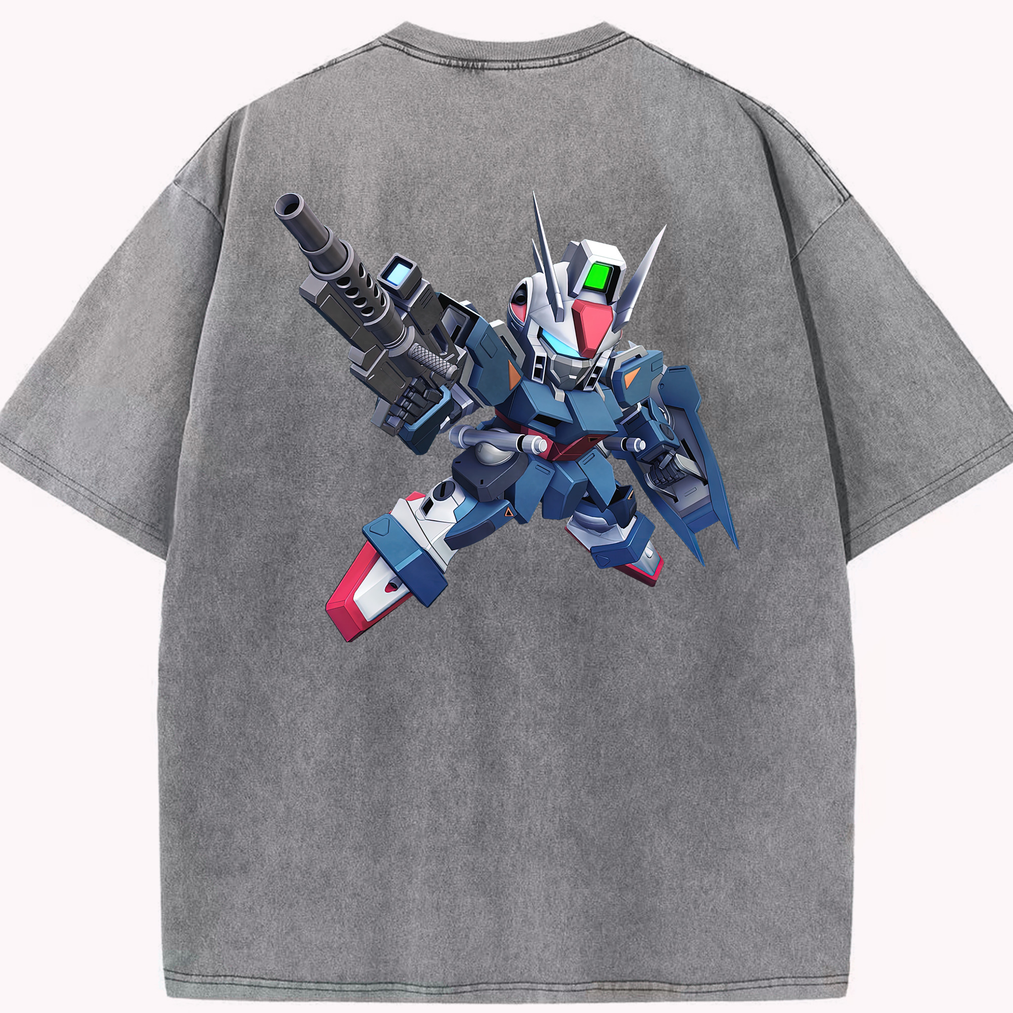 （画像用） 機動戦士ガンダム Mobile Suit Gundam 綿100% ヴィンテージ風 半袖Tシャツ（背面プリント）