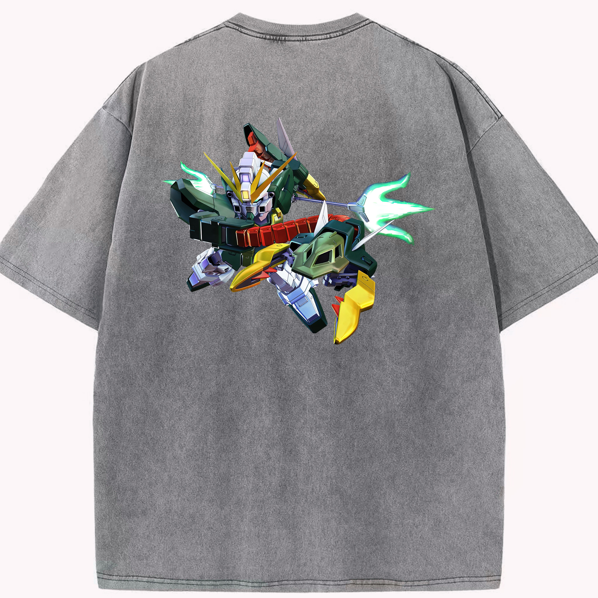 （画像用） 機動戦士ガンダム Mobile Suit Gundam 綿100% ヴィンテージ風 半袖Tシャツ（背面プリント）