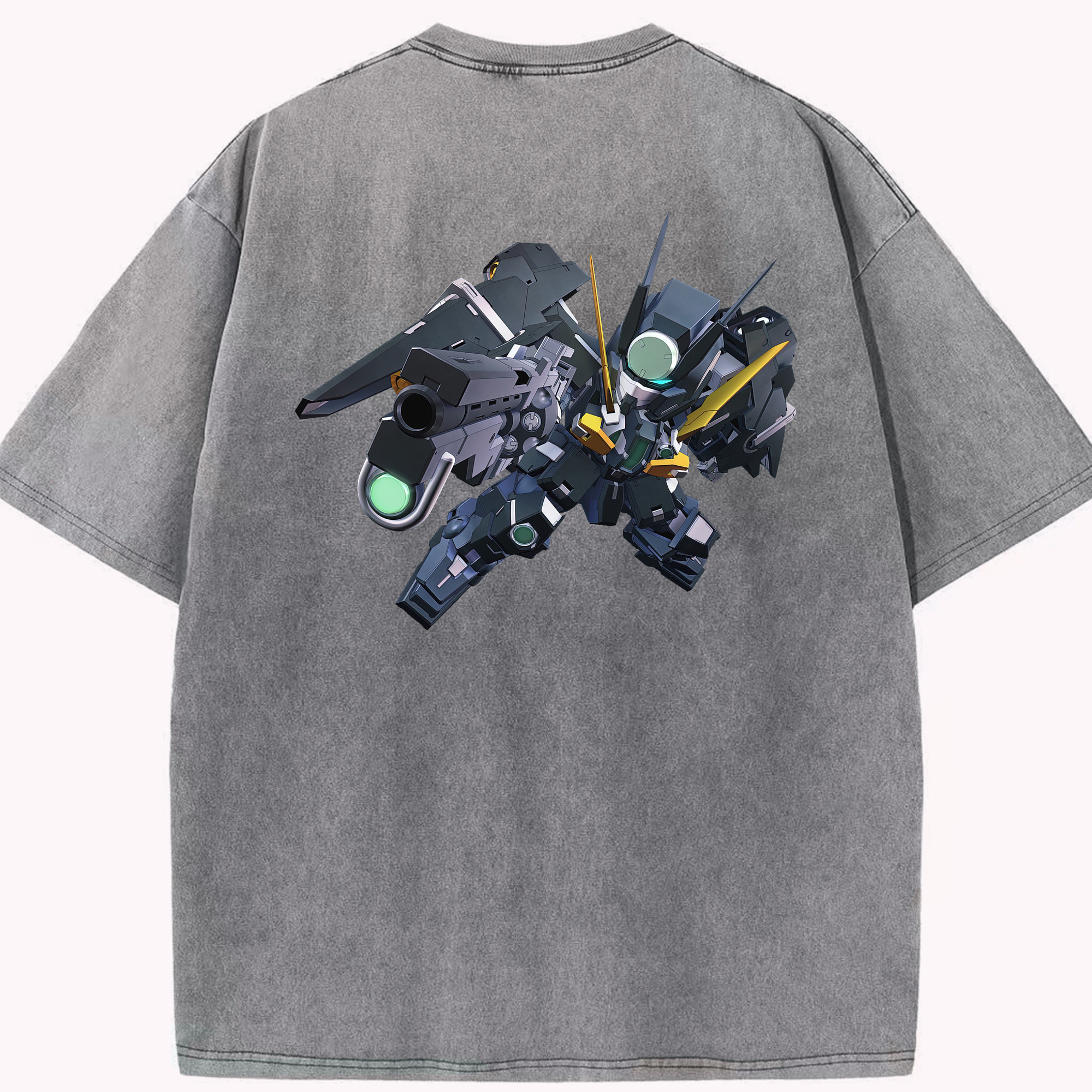 （画像用） 機動戦士ガンダム Mobile Suit Gundam 綿100% ヴィンテージ風 半袖Tシャツ（背面プリント）