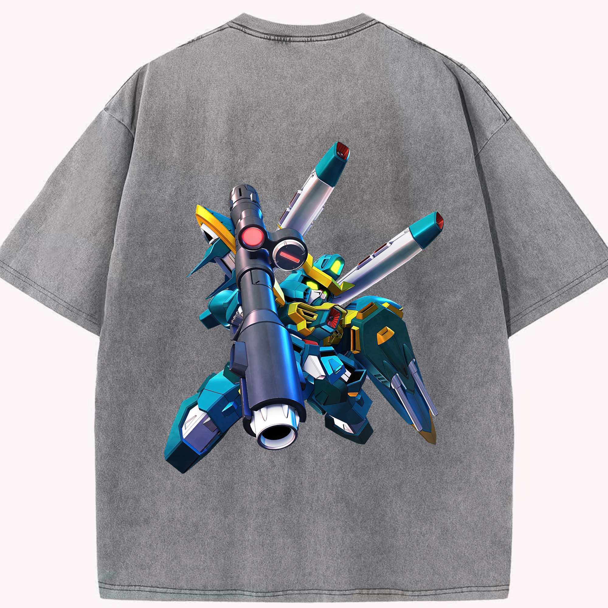 （画像用） 機動戦士ガンダム Mobile Suit Gundam 綿100% ヴィンテージ風 半袖Tシャツ（背面プリント）