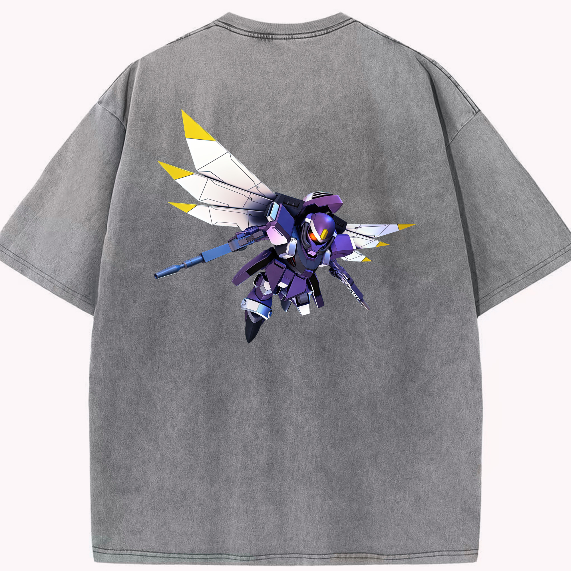 （画像用） 機動戦士ガンダム Mobile Suit Gundam 綿100% ヴィンテージ風 半袖Tシャツ（背面プリント）