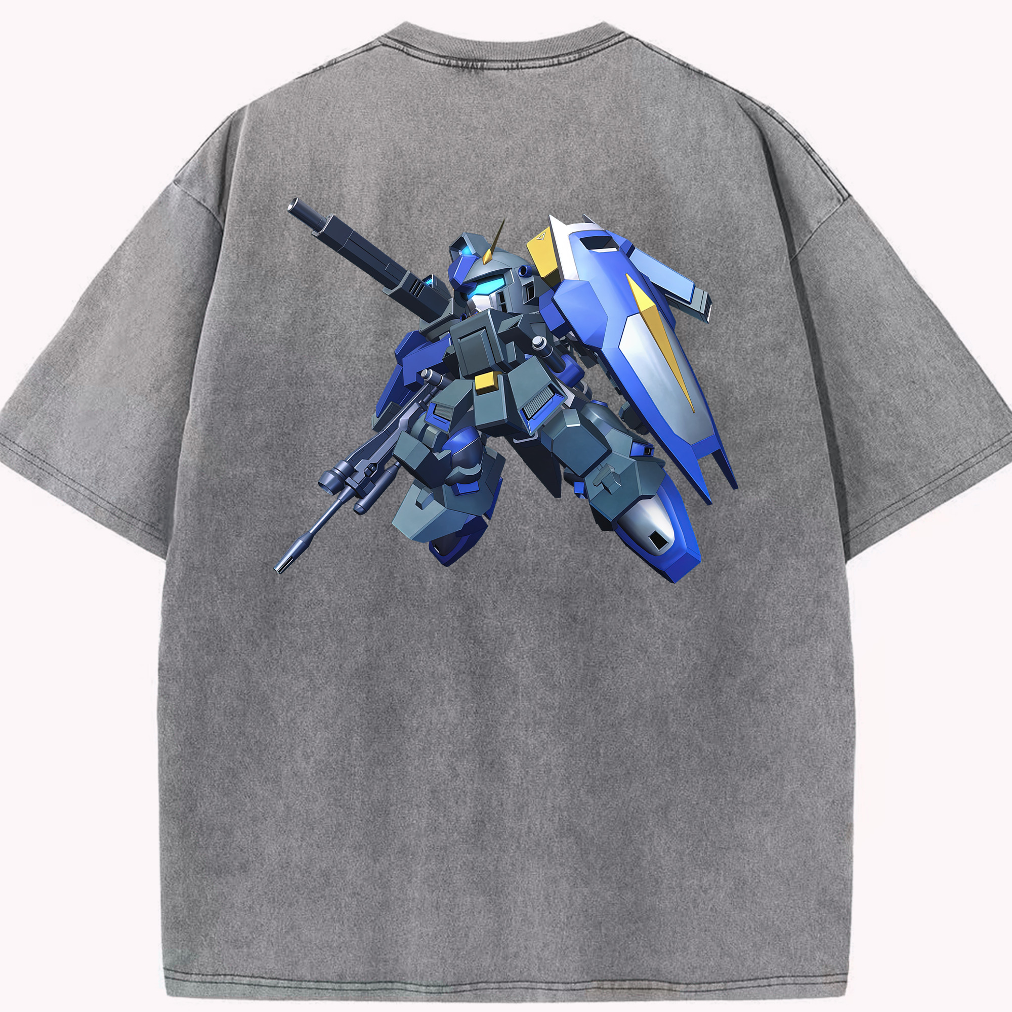 （画像用） 機動戦士ガンダム Mobile Suit Gundam 綿100% ヴィンテージ風 半袖Tシャツ（背面プリント）