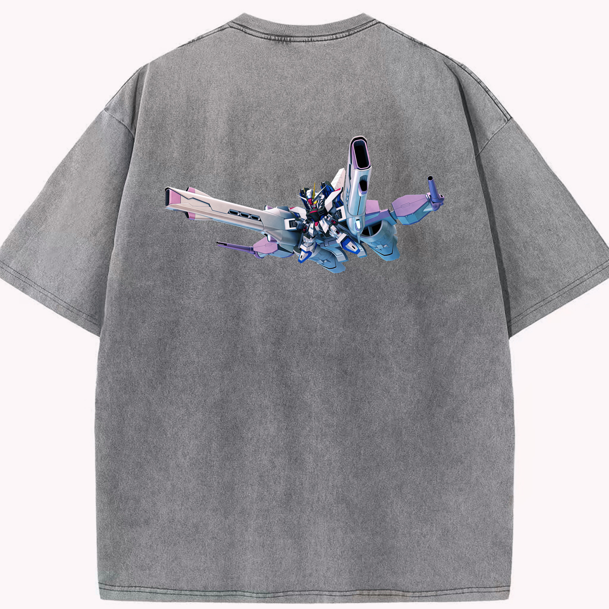 （画像用） 機動戦士ガンダム Mobile Suit Gundam 綿100% ヴィンテージ風 半袖Tシャツ（背面プリント）
