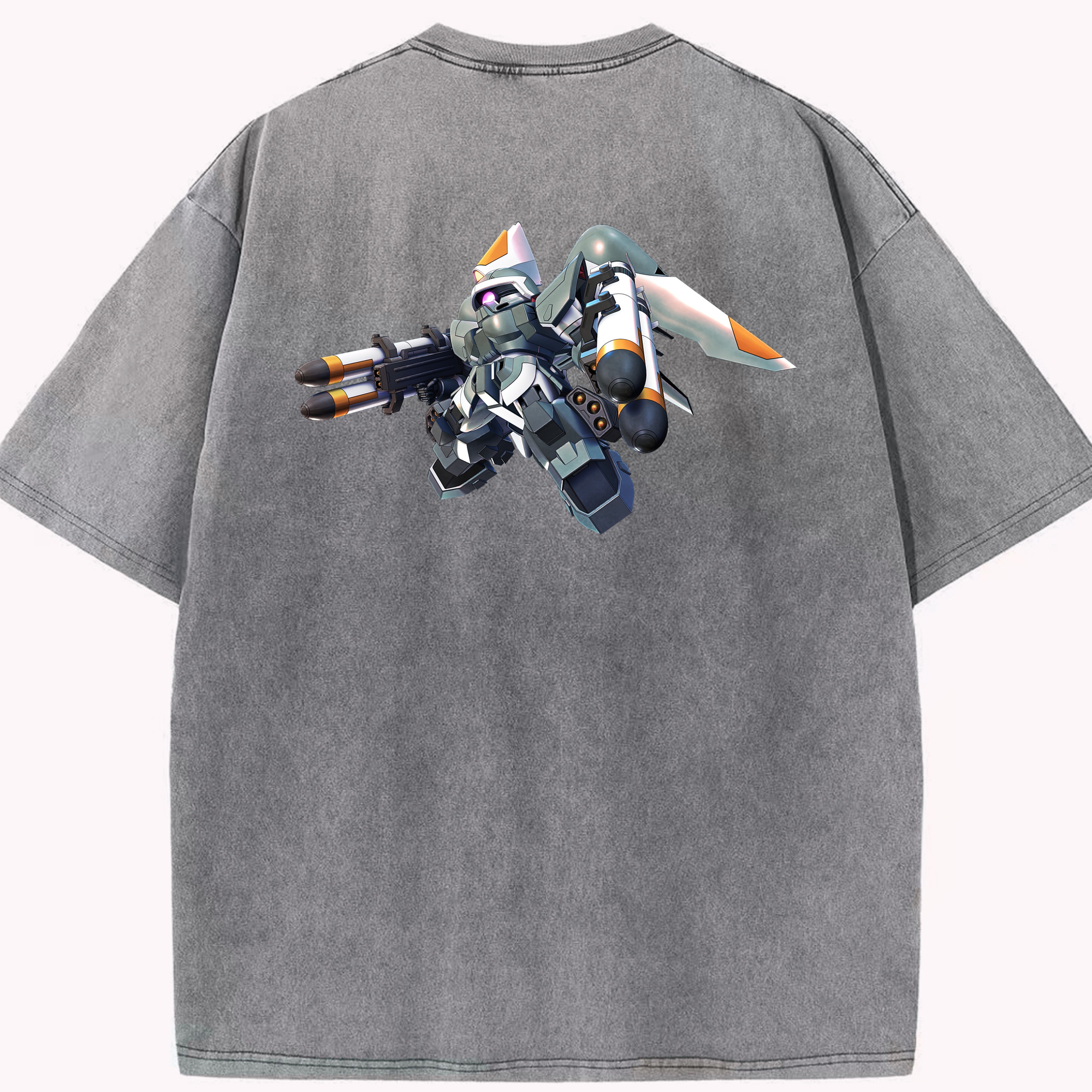 （画像用） 機動戦士ガンダム Mobile Suit Gundam 綿100% ヴィンテージ風 半袖Tシャツ（背面プリント）