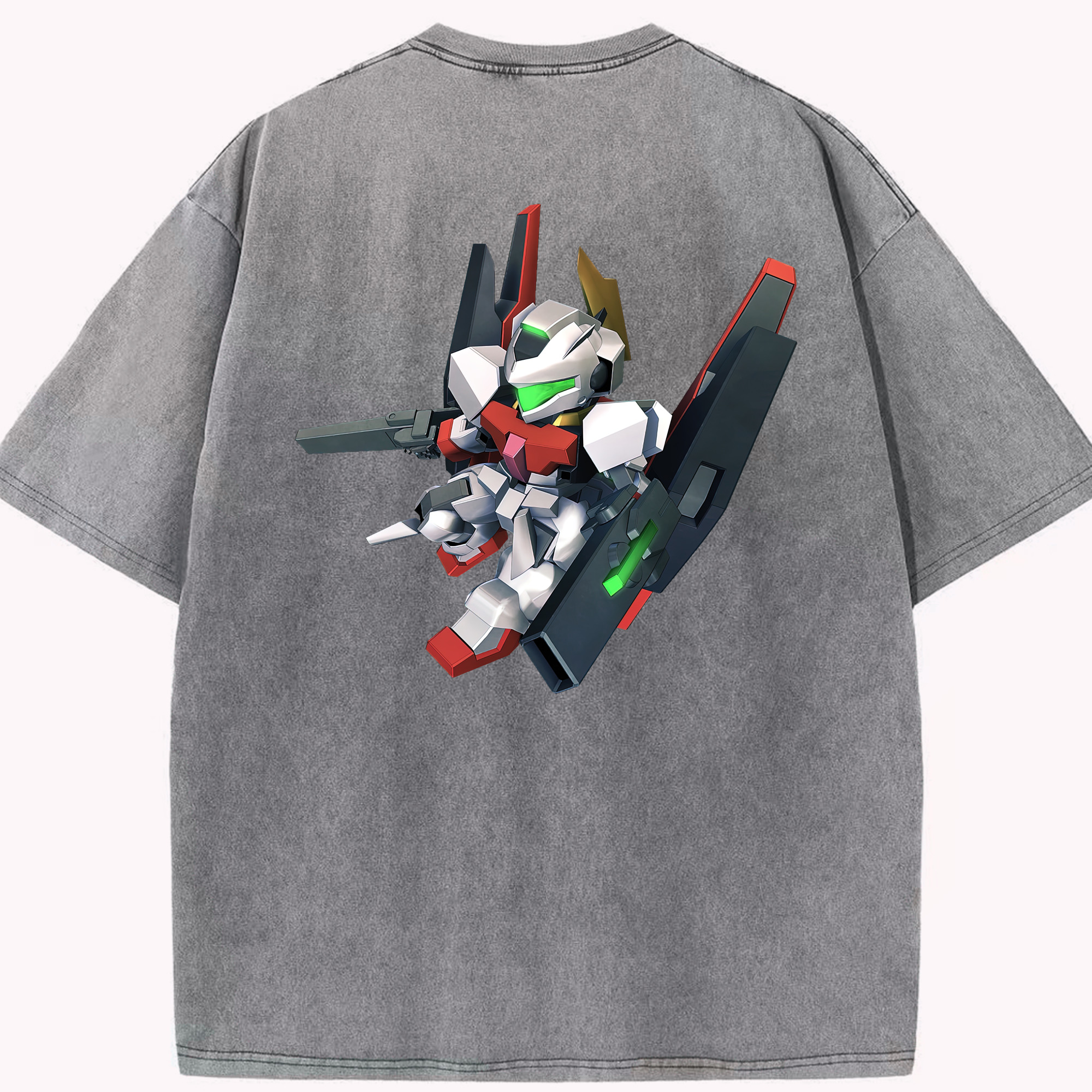 （画像用） 機動戦士ガンダム Mobile Suit Gundam 綿100% ヴィンテージ風 半袖Tシャツ（背面プリント）
