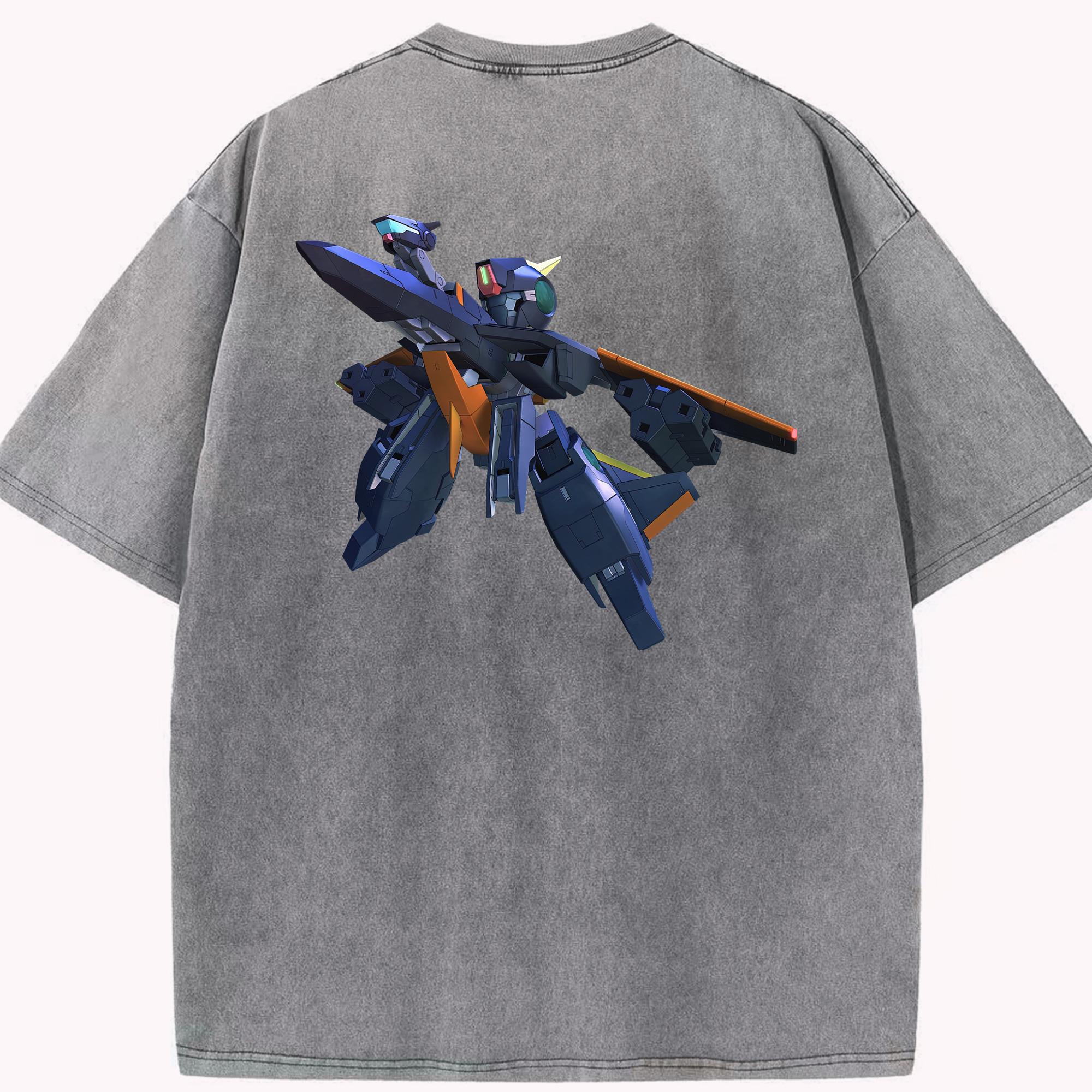 （画像用） 機動戦士ガンダム Mobile Suit Gundam 綿100% ヴィンテージ風 半袖Tシャツ（背面プリント）