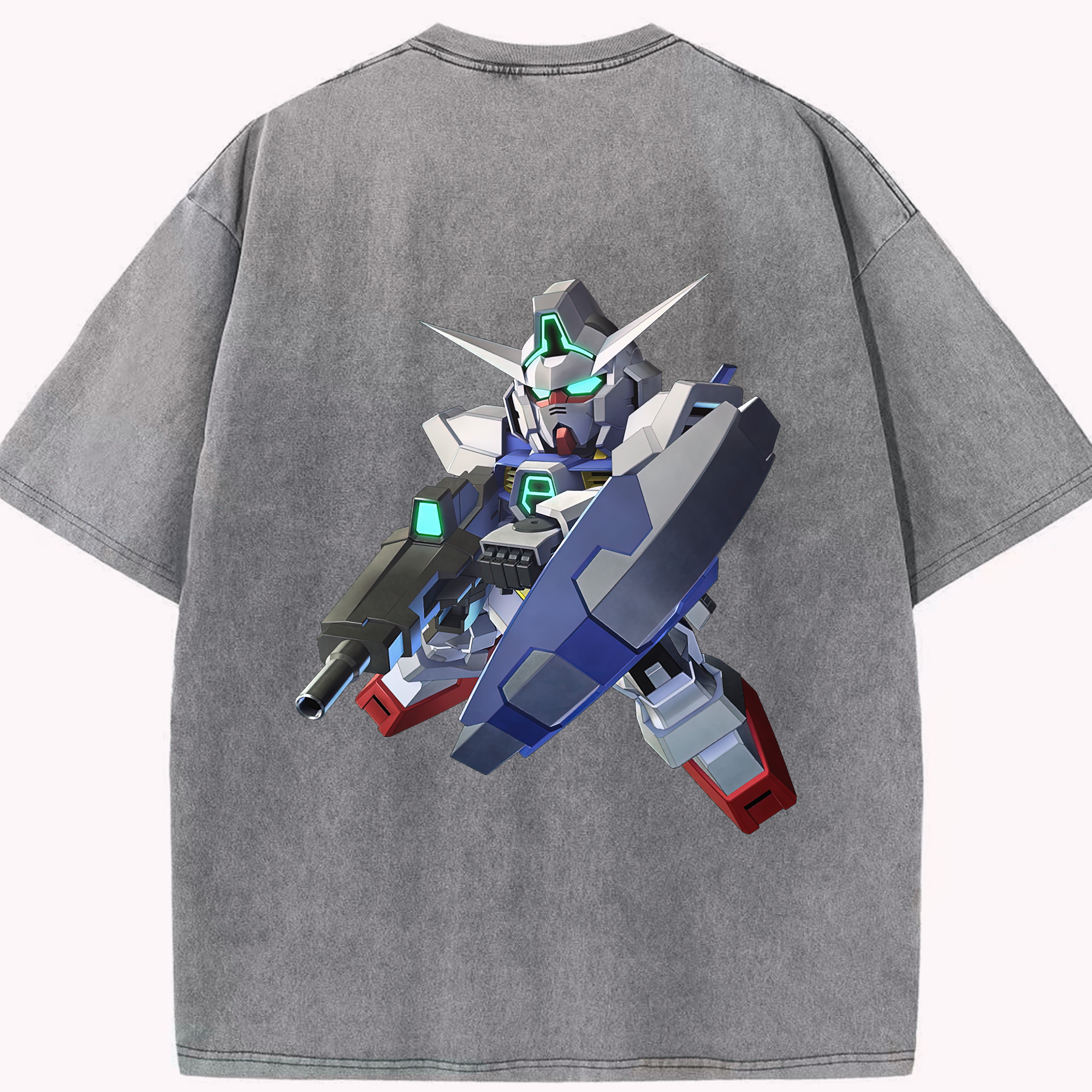 （画像用） 機動戦士ガンダム Mobile Suit Gundam 綿100% ヴィンテージ風 半袖Tシャツ（背面プリント）