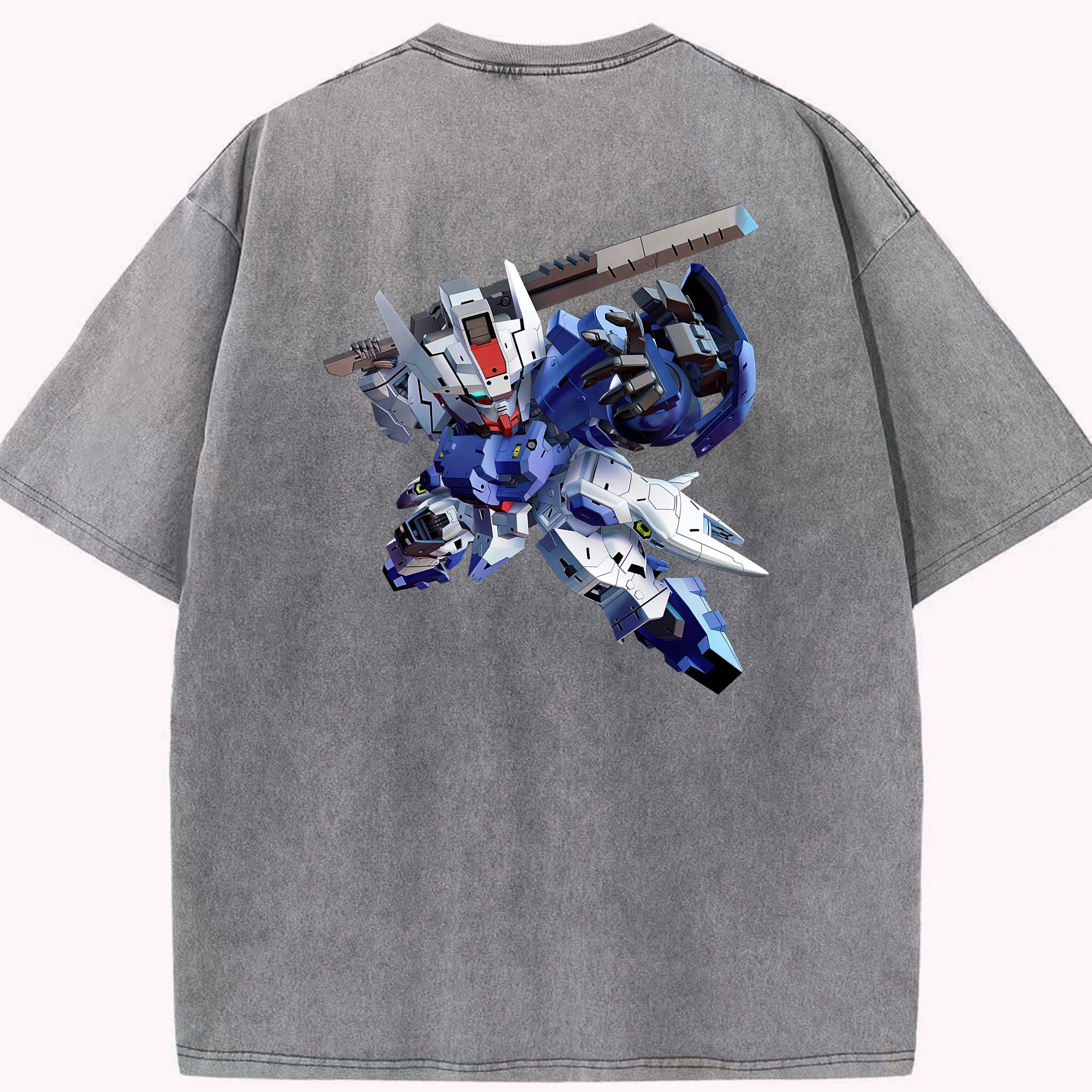 （画像用） 機動戦士ガンダム Mobile Suit Gundam 綿100% ヴィンテージ風 半袖Tシャツ（背面プリント）