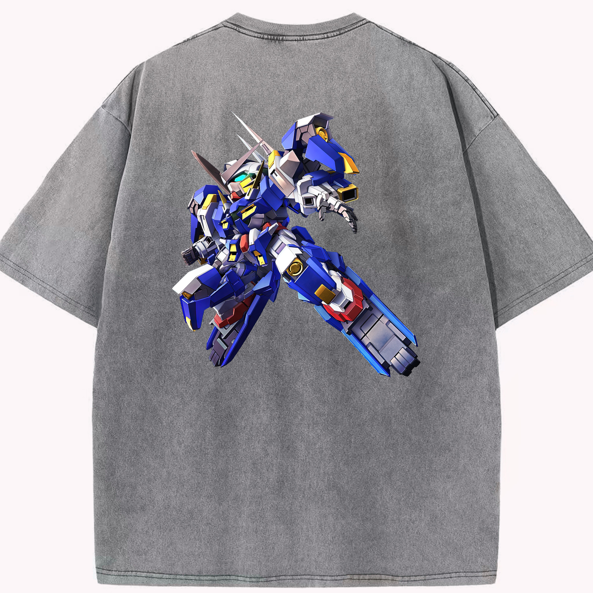 （画像用） 機動戦士ガンダム Mobile Suit Gundam 綿100% ヴィンテージ風 半袖Tシャツ（背面プリント）