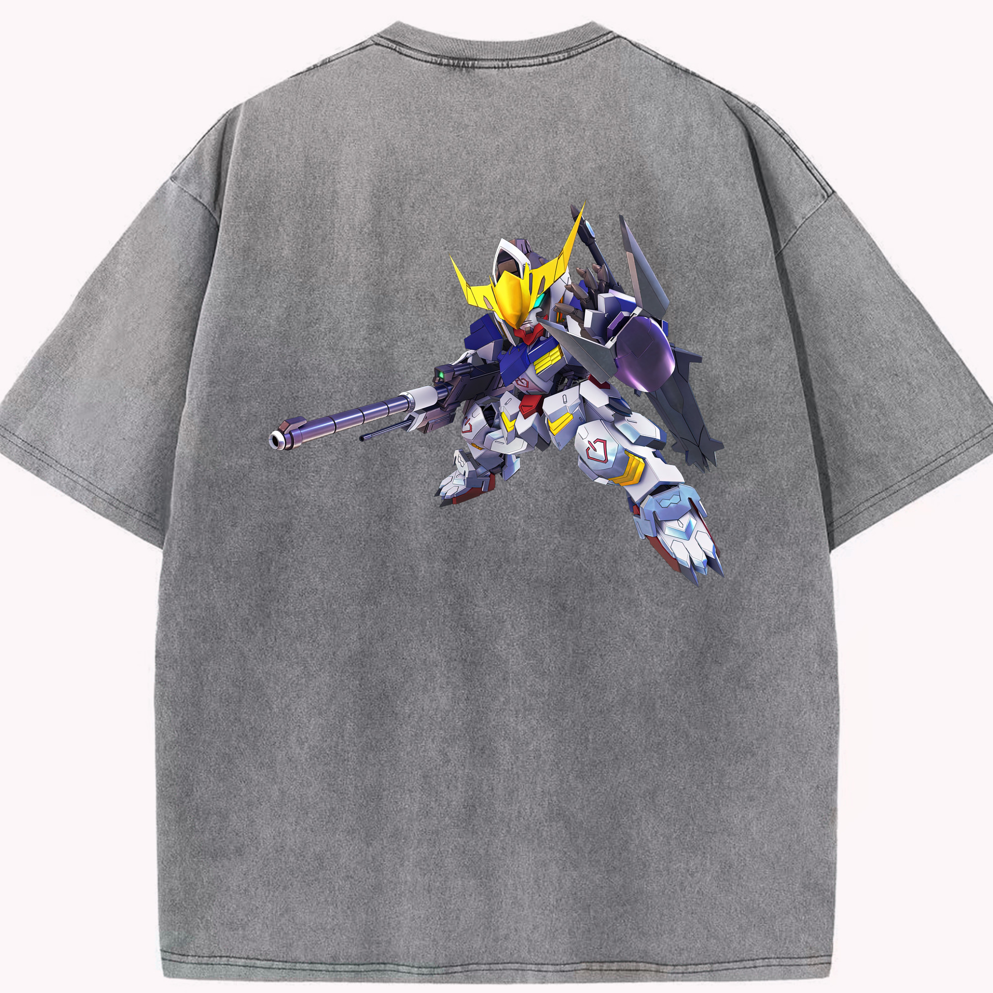 （画像用） 機動戦士ガンダム Mobile Suit Gundam 綿100% ヴィンテージ風 半袖Tシャツ（背面プリント）