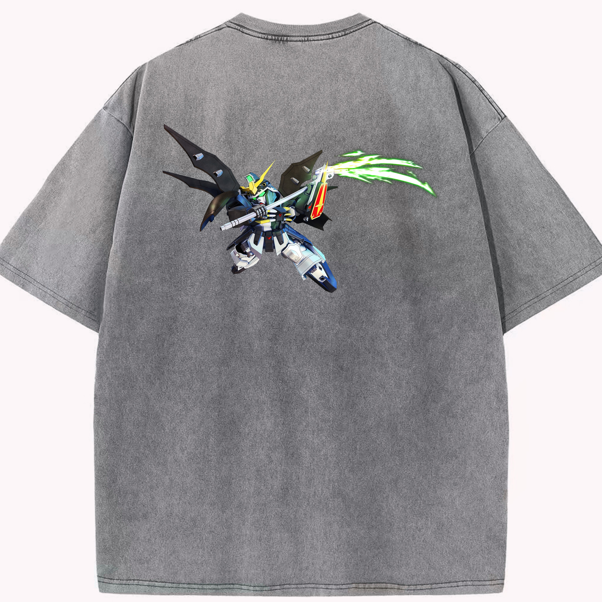 （画像用） 機動戦士ガンダム Mobile Suit Gundam 綿100% ヴィンテージ風 半袖Tシャツ（背面プリント）
