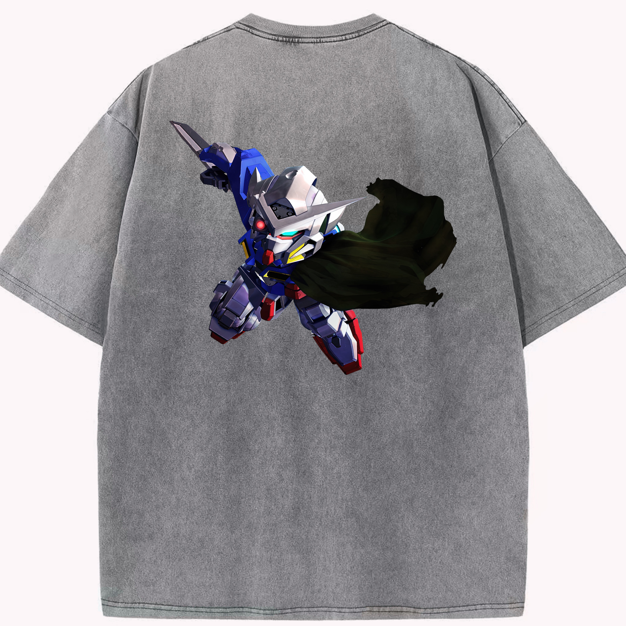 （画像用） 機動戦士ガンダム Mobile Suit Gundam 綿100% ヴィンテージ風 半袖Tシャツ（背面プリント）