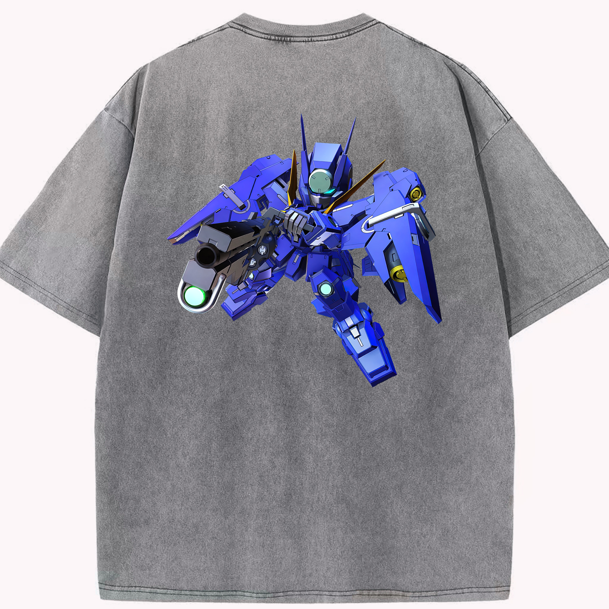 （画像用） 機動戦士ガンダム Mobile Suit Gundam 綿100% ヴィンテージ風 半袖Tシャツ（背面プリント）