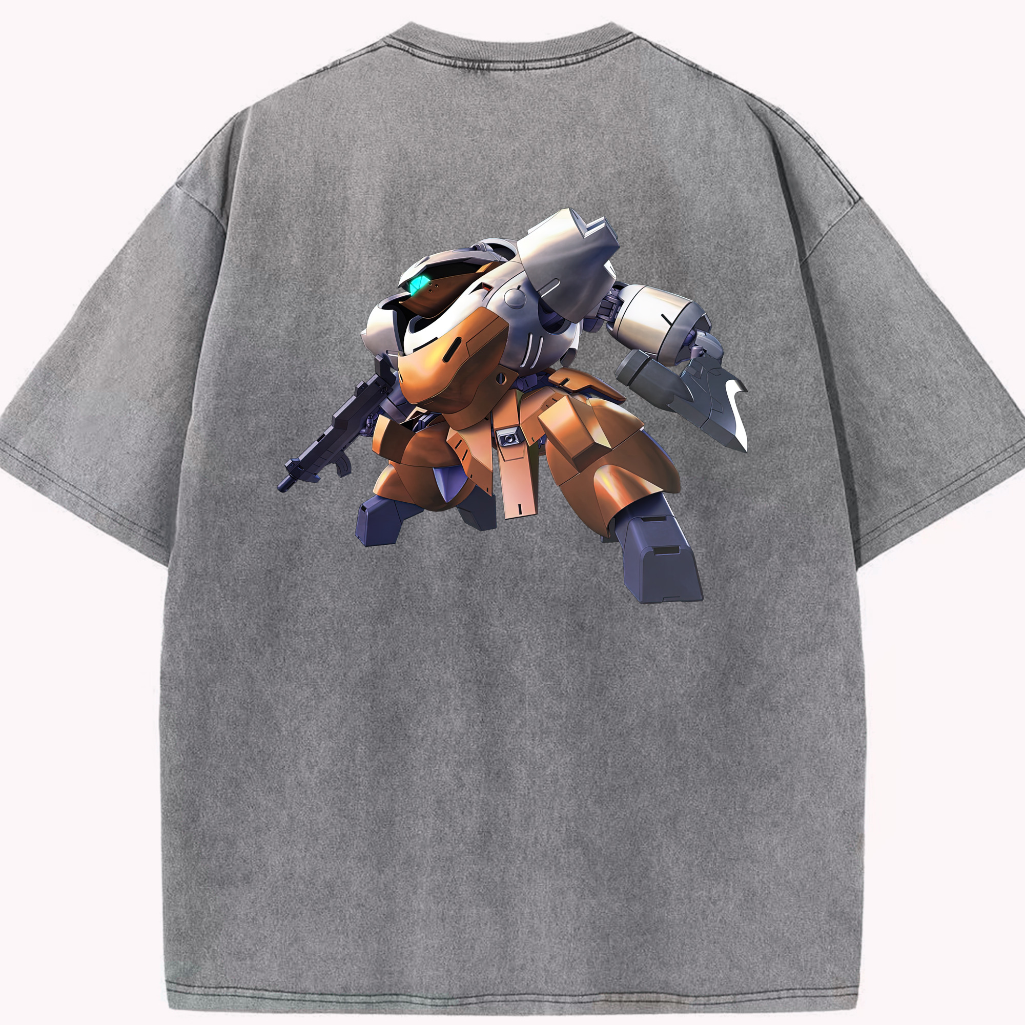 （画像用） 機動戦士ガンダム Mobile Suit Gundam 綿100% ヴィンテージ風 半袖Tシャツ（背面プリント）