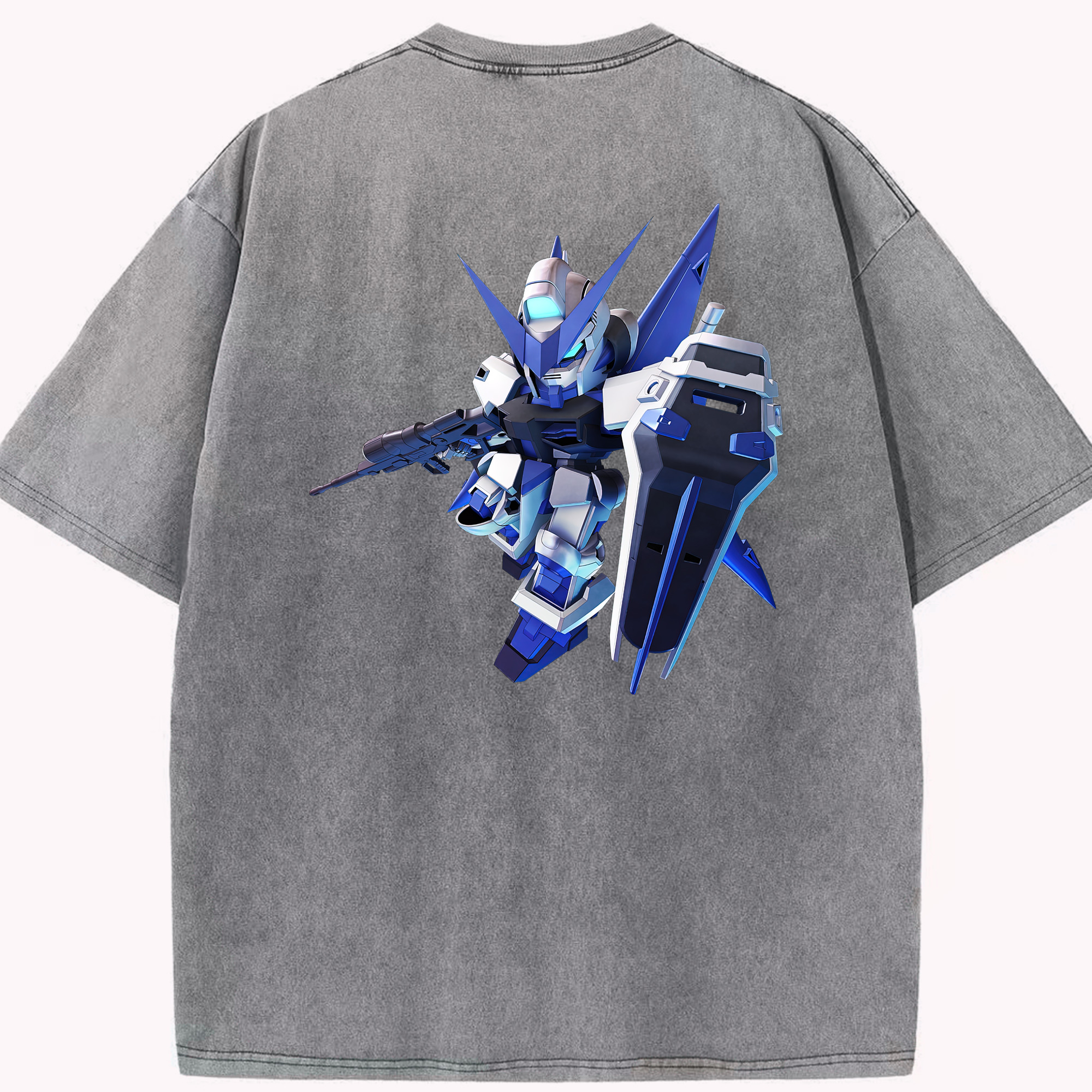 （画像用） 機動戦士ガンダム Mobile Suit Gundam 綿100% ヴィンテージ風 半袖Tシャツ（背面プリント）