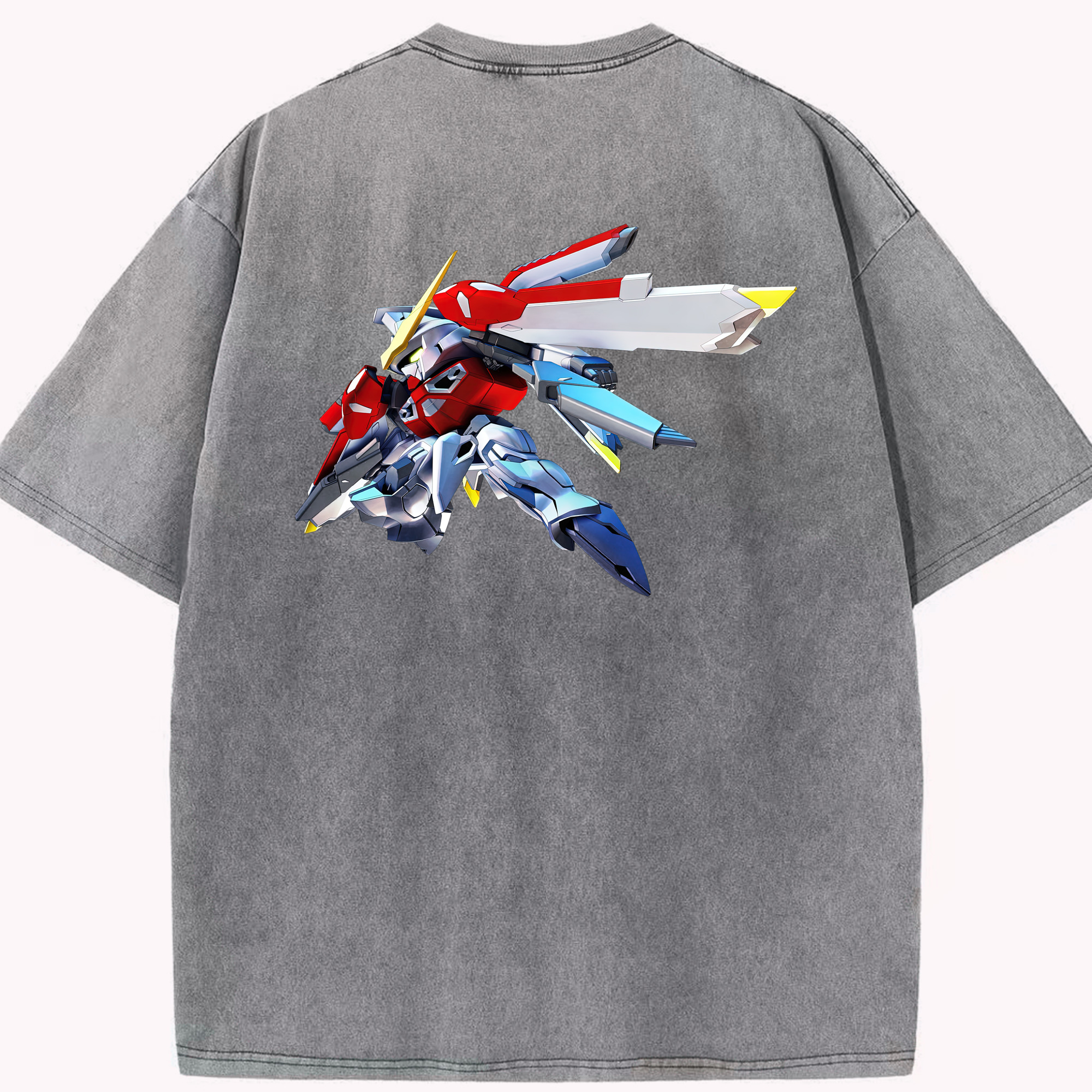 （画像用） 機動戦士ガンダム Mobile Suit Gundam 綿100% ヴィンテージ風 半袖Tシャツ（背面プリント）