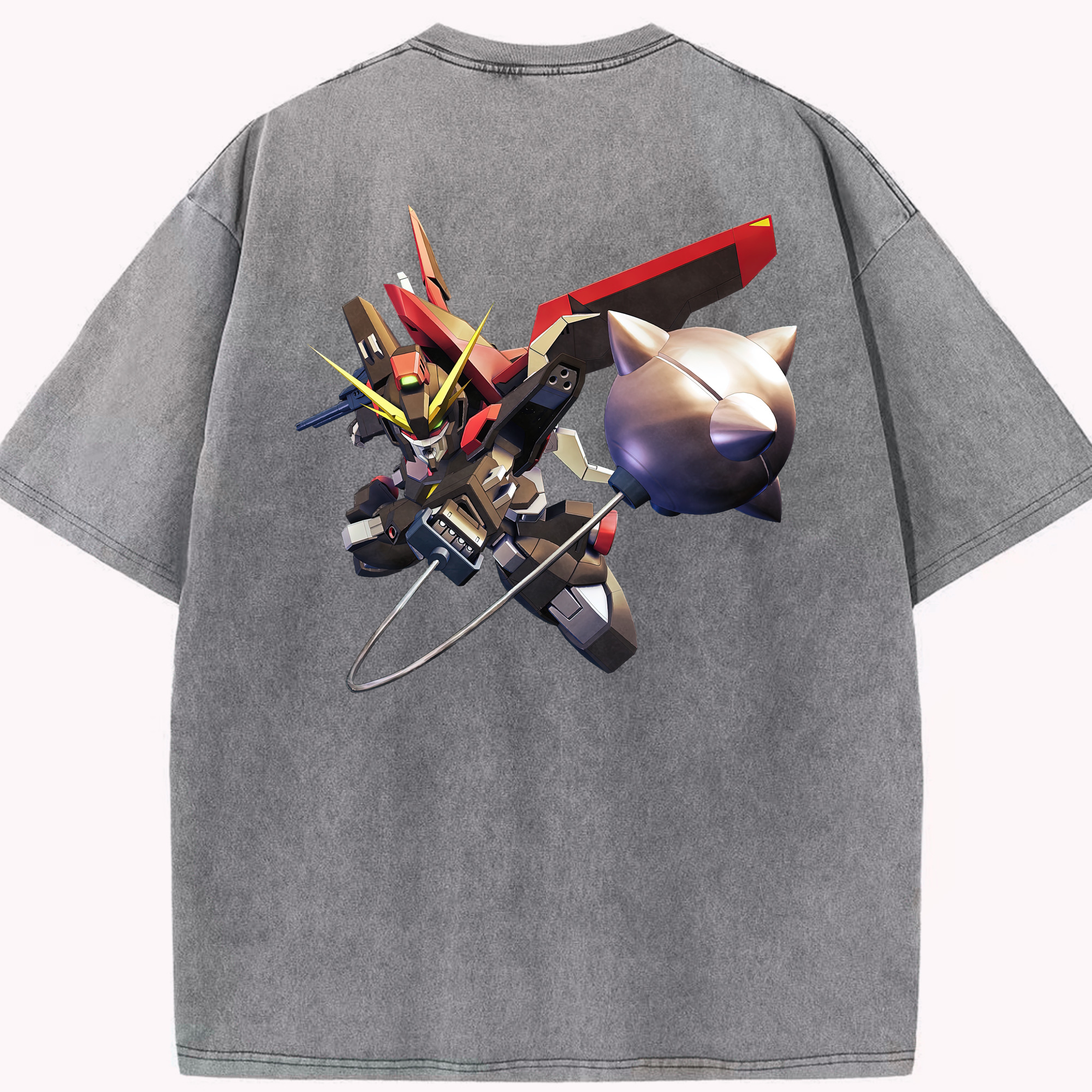 （画像用） 機動戦士ガンダム Mobile Suit Gundam 綿100% ヴィンテージ風 半袖Tシャツ（背面プリント）
