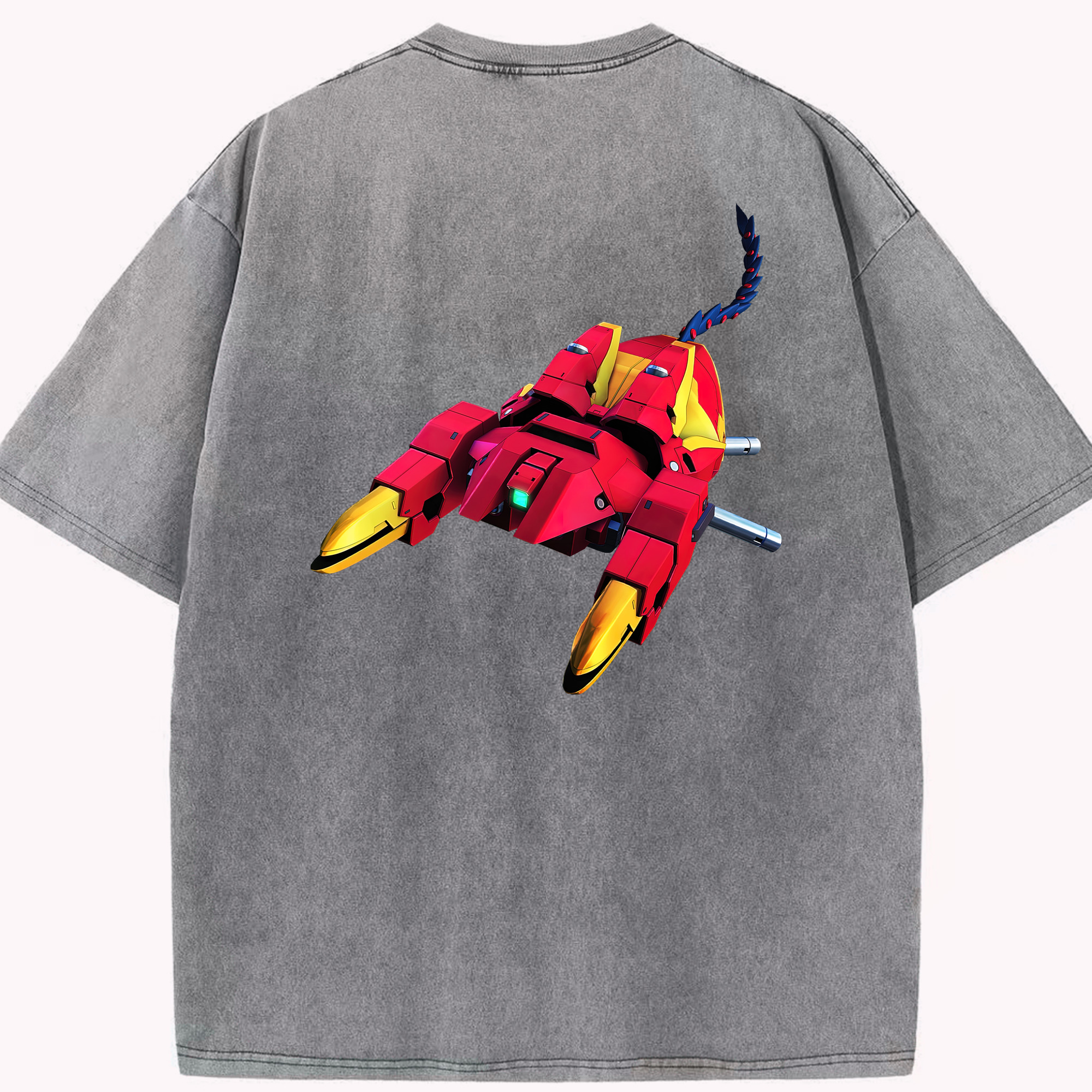 （画像用） 機動戦士ガンダム Mobile Suit Gundam 綿100% ヴィンテージ風 半袖Tシャツ（背面プリント）