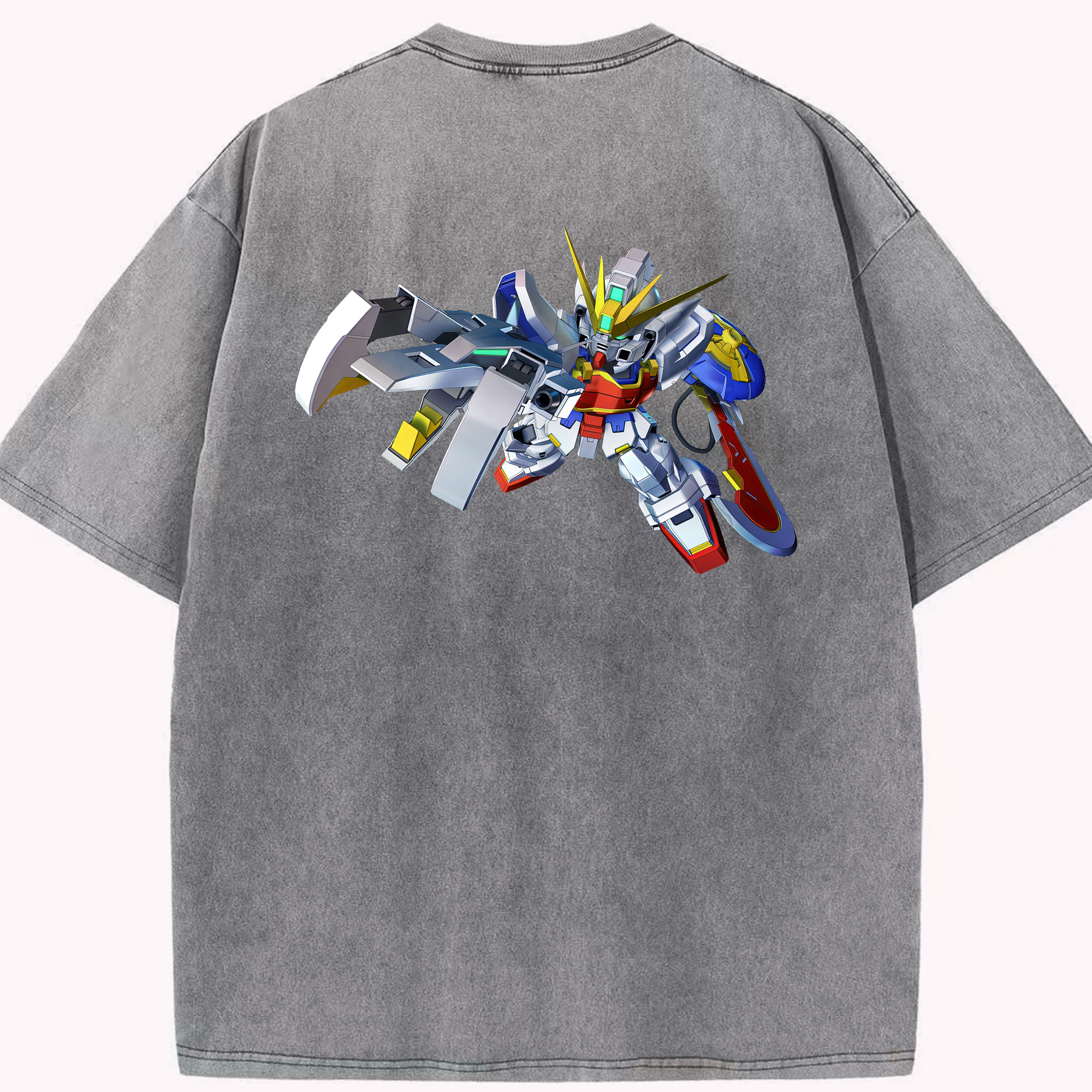 （画像用） 機動戦士ガンダム Mobile Suit Gundam 綿100% ヴィンテージ風 半袖Tシャツ（背面プリント）