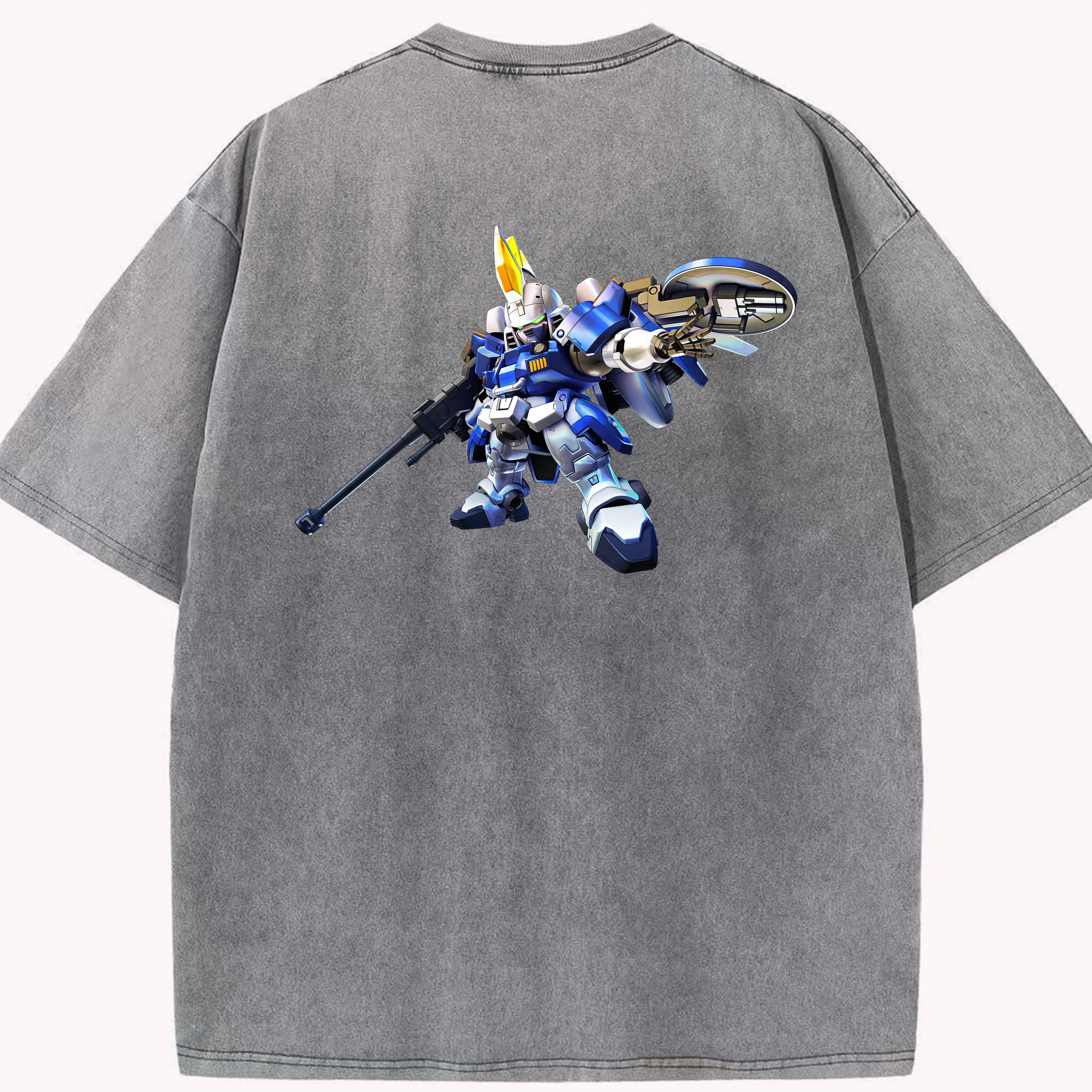 （画像用） 機動戦士ガンダム Mobile Suit Gundam 綿100% ヴィンテージ風 半袖Tシャツ（背面プリント）