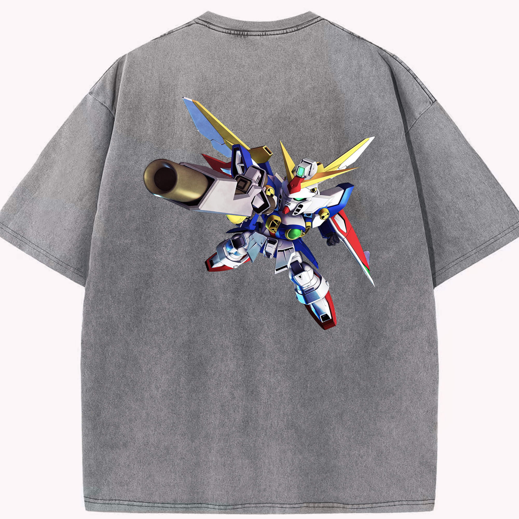 （画像用） 機動戦士ガンダム Mobile Suit Gundam 綿100% ヴィンテージ風 半袖Tシャツ（背面プリント）
