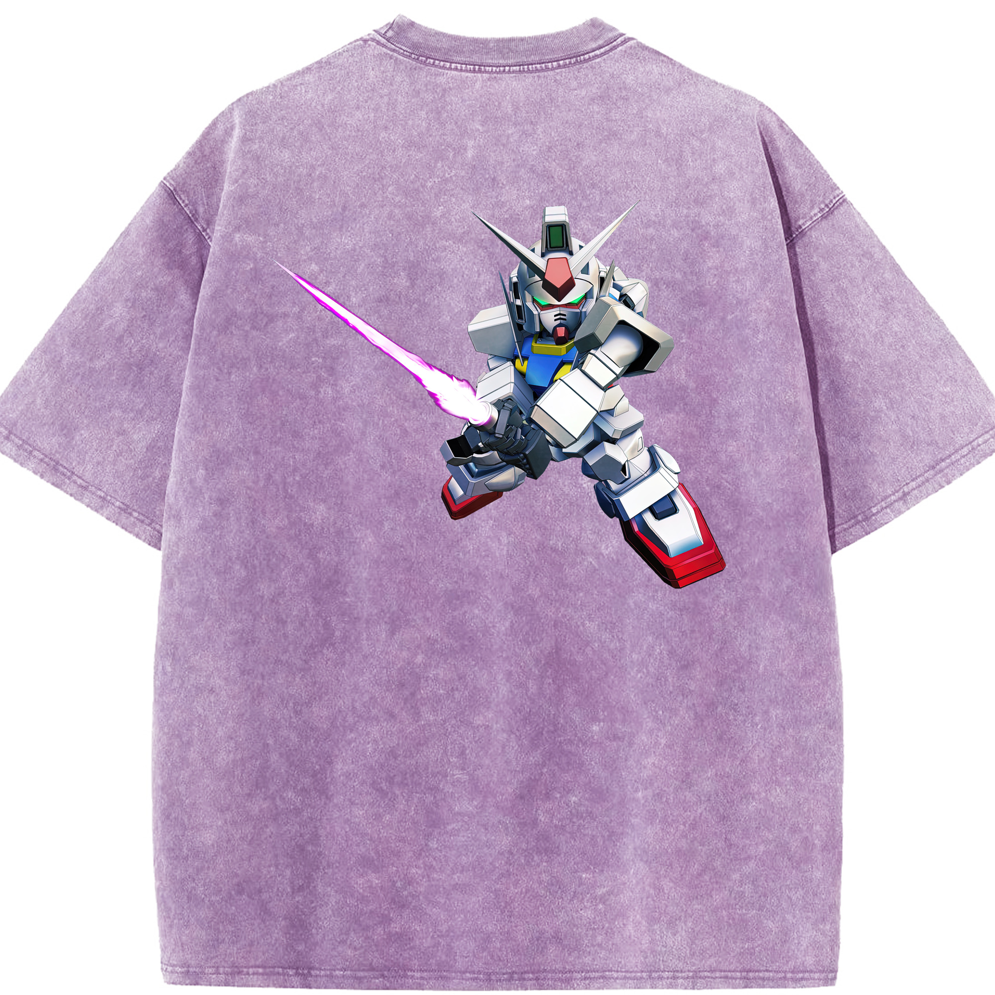 （画像用） 機動戦士ガンダム Mobile Suit Gundam 綿100% ヴィンテージ風 半袖Tシャツ（背面プリント）