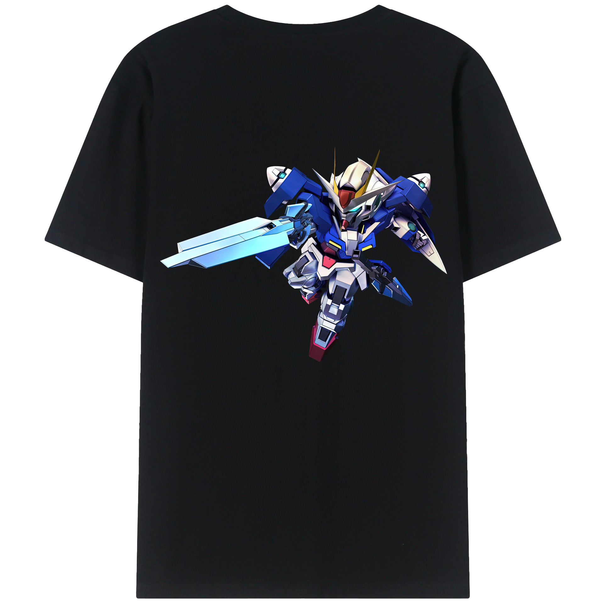 （画像用） 機動戦士ガンダム Mobile Suit Gundam 綿100％ メンズ半袖Tシャツ（バックプリント） 通気性