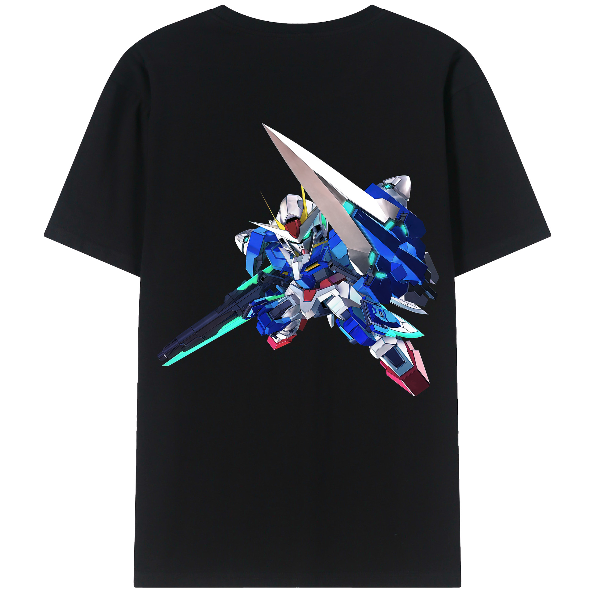 （画像用） 機動戦士ガンダム Mobile Suit Gundam 綿100％ メンズ半袖Tシャツ（バックプリント） 通気性