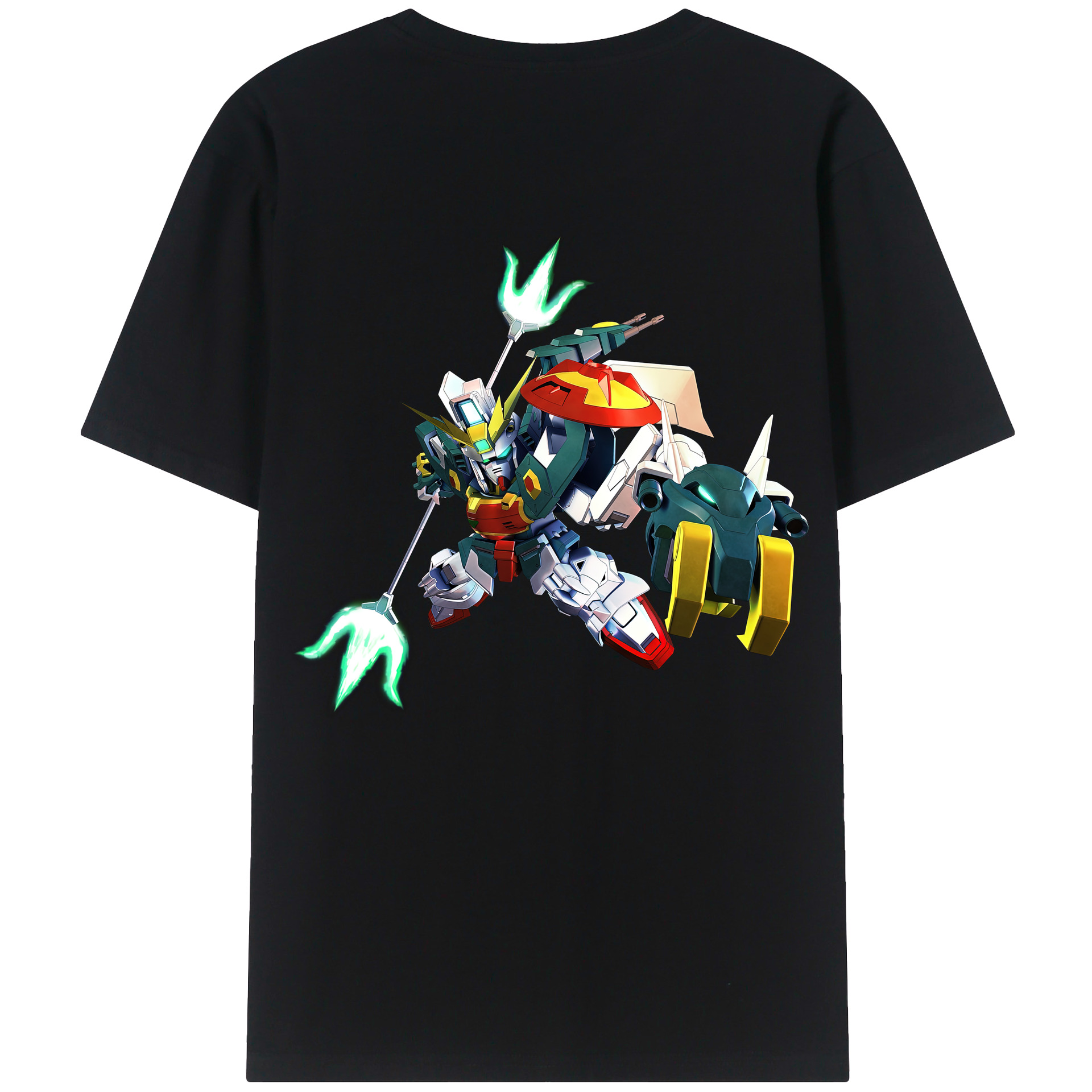 （画像用） 機動戦士ガンダム Mobile Suit Gundam 綿100％ メンズ半袖Tシャツ（バックプリント） 通気性