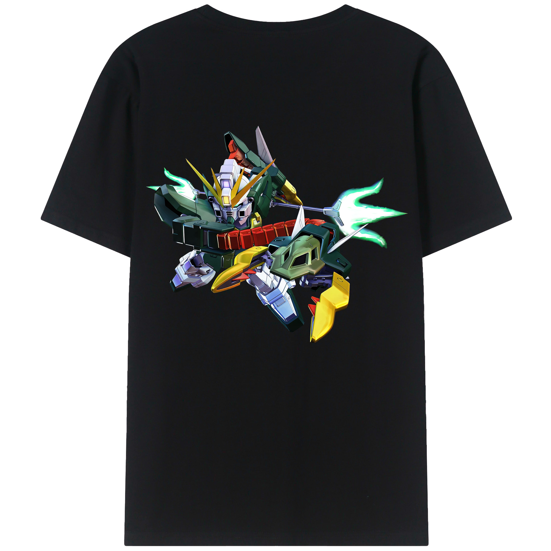 （画像用） 機動戦士ガンダム Mobile Suit Gundam 綿100％ メンズ半袖Tシャツ（バックプリント） 通気性