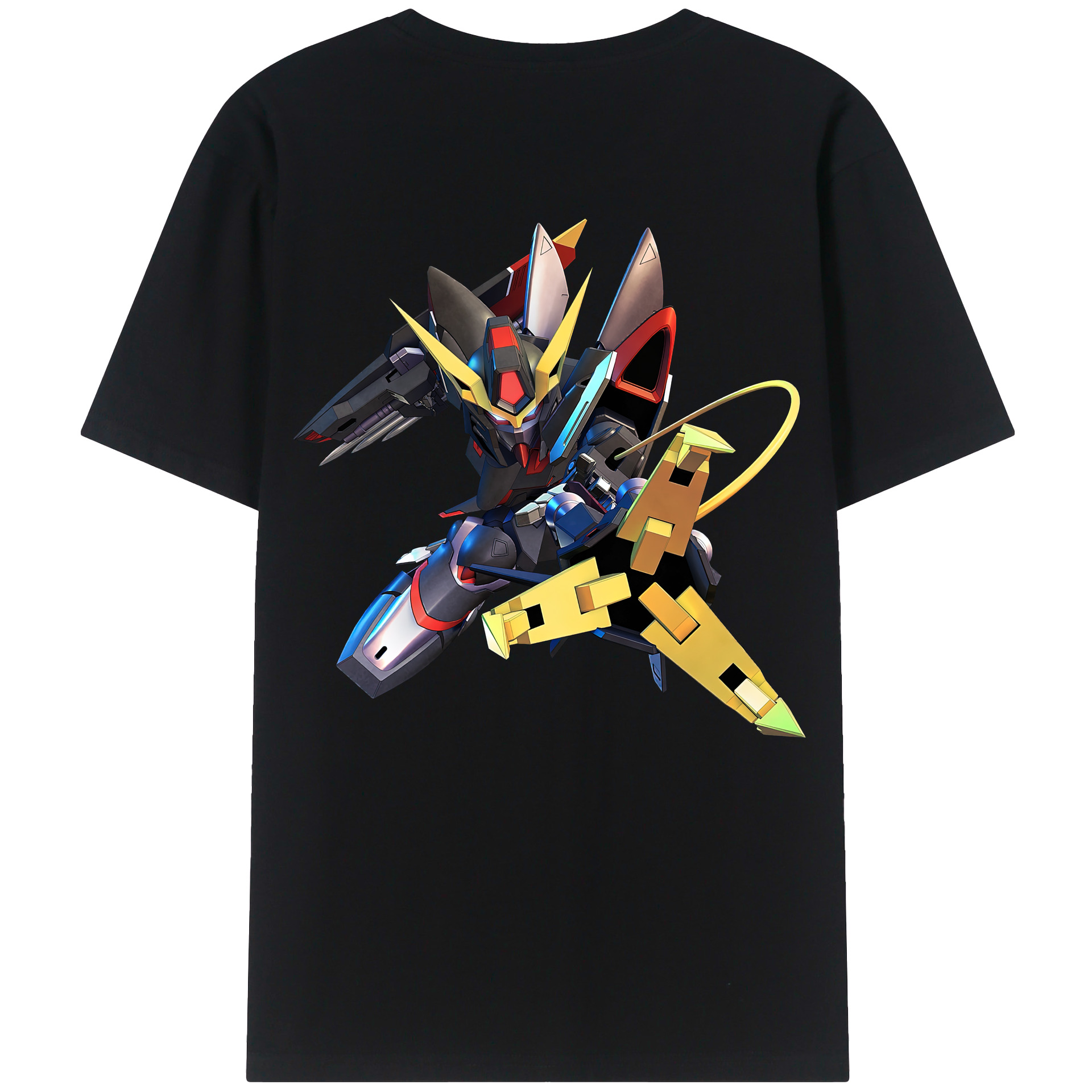 （画像用） 機動戦士ガンダム Mobile Suit Gundam 綿100％ メンズ半袖Tシャツ（バックプリント） 通気性