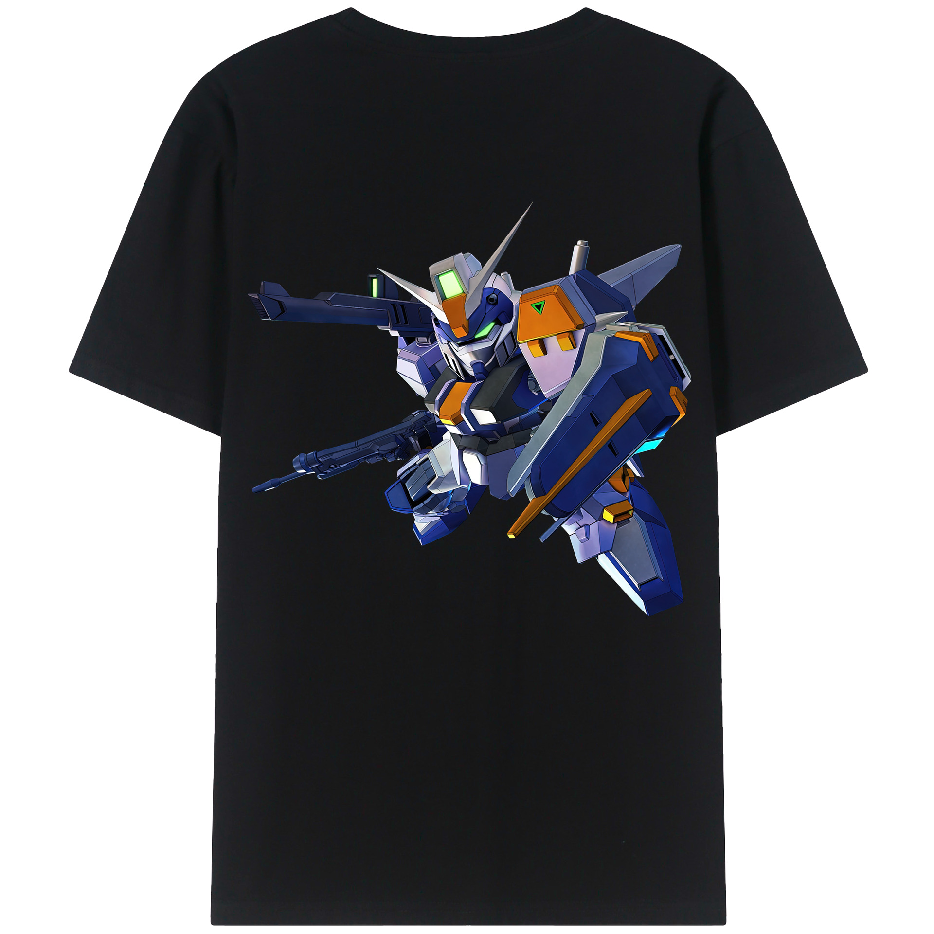 （画像用） 機動戦士ガンダム Mobile Suit Gundam 綿100％ メンズ半袖Tシャツ（バックプリント） 通気性