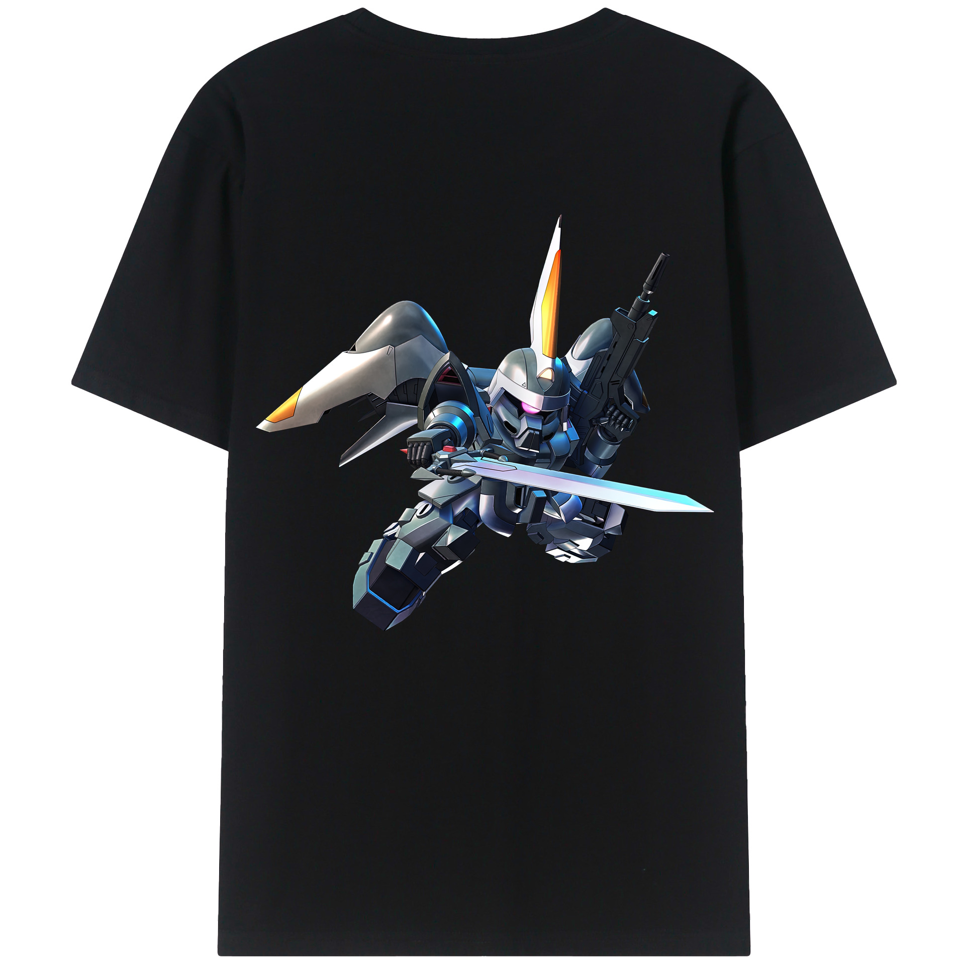 （画像用） 機動戦士ガンダム Mobile Suit Gundam 綿100％ メンズ半袖Tシャツ（バックプリント） 通気性