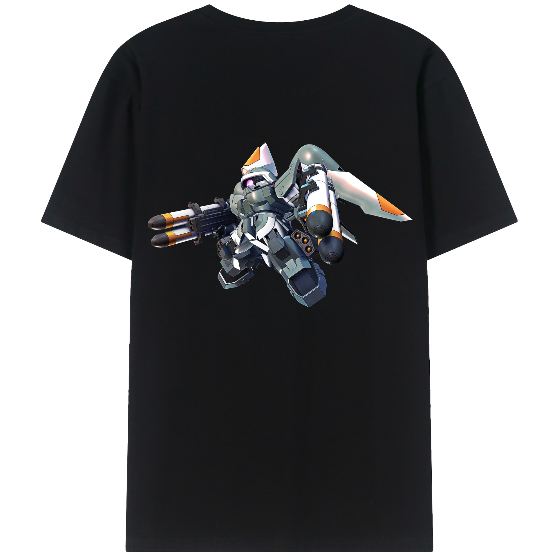 （画像用） 機動戦士ガンダム Mobile Suit Gundam 綿100％ メンズ半袖Tシャツ（バックプリント） 通気性