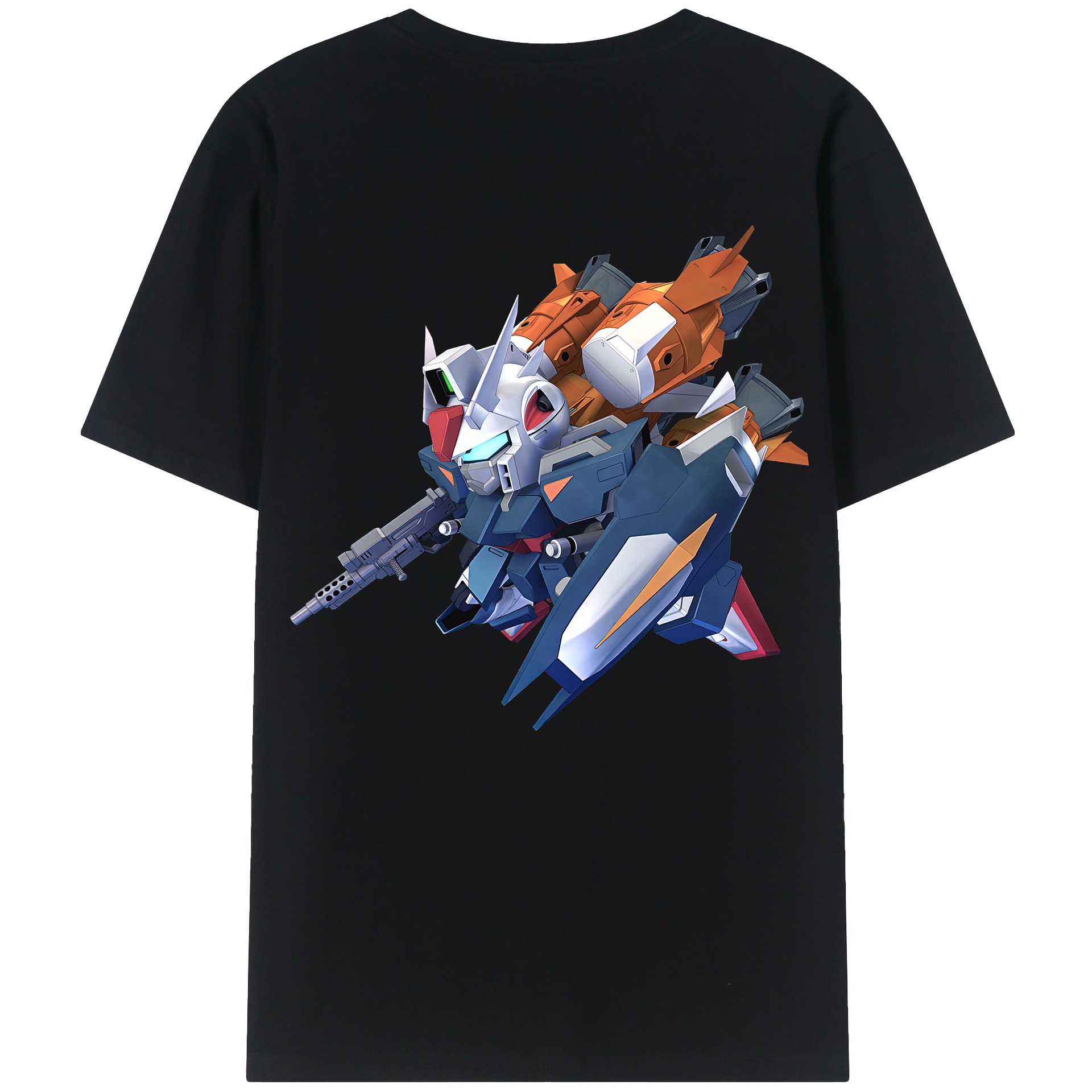 （画像用） 機動戦士ガンダム Mobile Suit Gundam 綿100％ メンズ半袖Tシャツ（バックプリント） 通気性