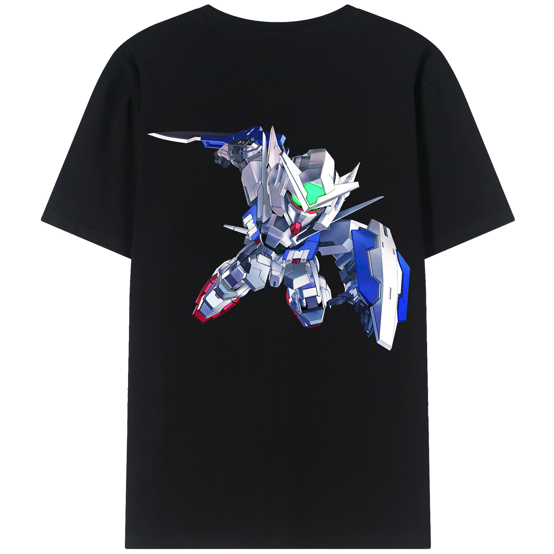 （画像用） 機動戦士ガンダム Mobile Suit Gundam 綿100％ メンズ半袖Tシャツ（バックプリント） 通気性