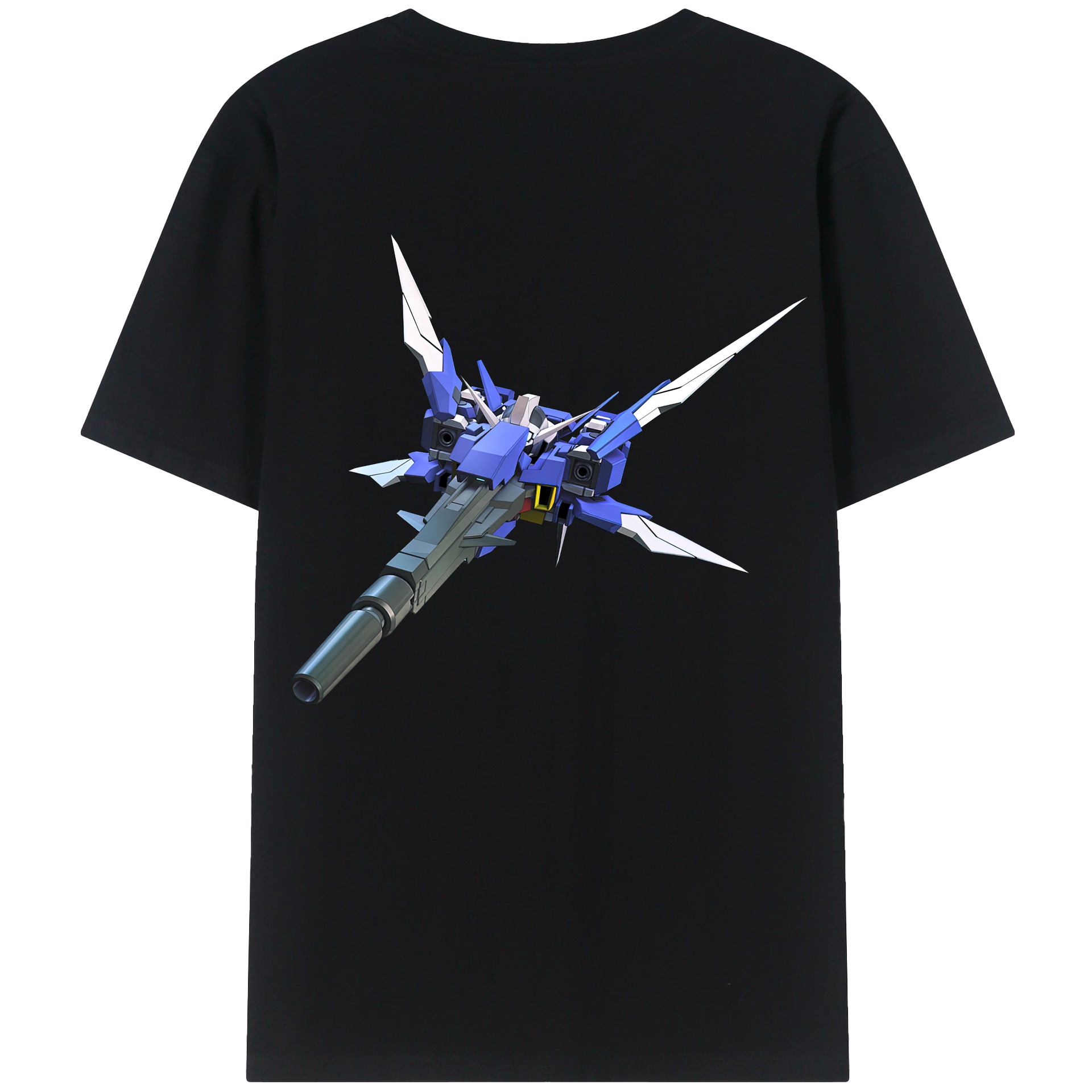 （画像用） 機動戦士ガンダム Mobile Suit Gundam 綿100％ メンズ半袖Tシャツ（バックプリント） 通気性