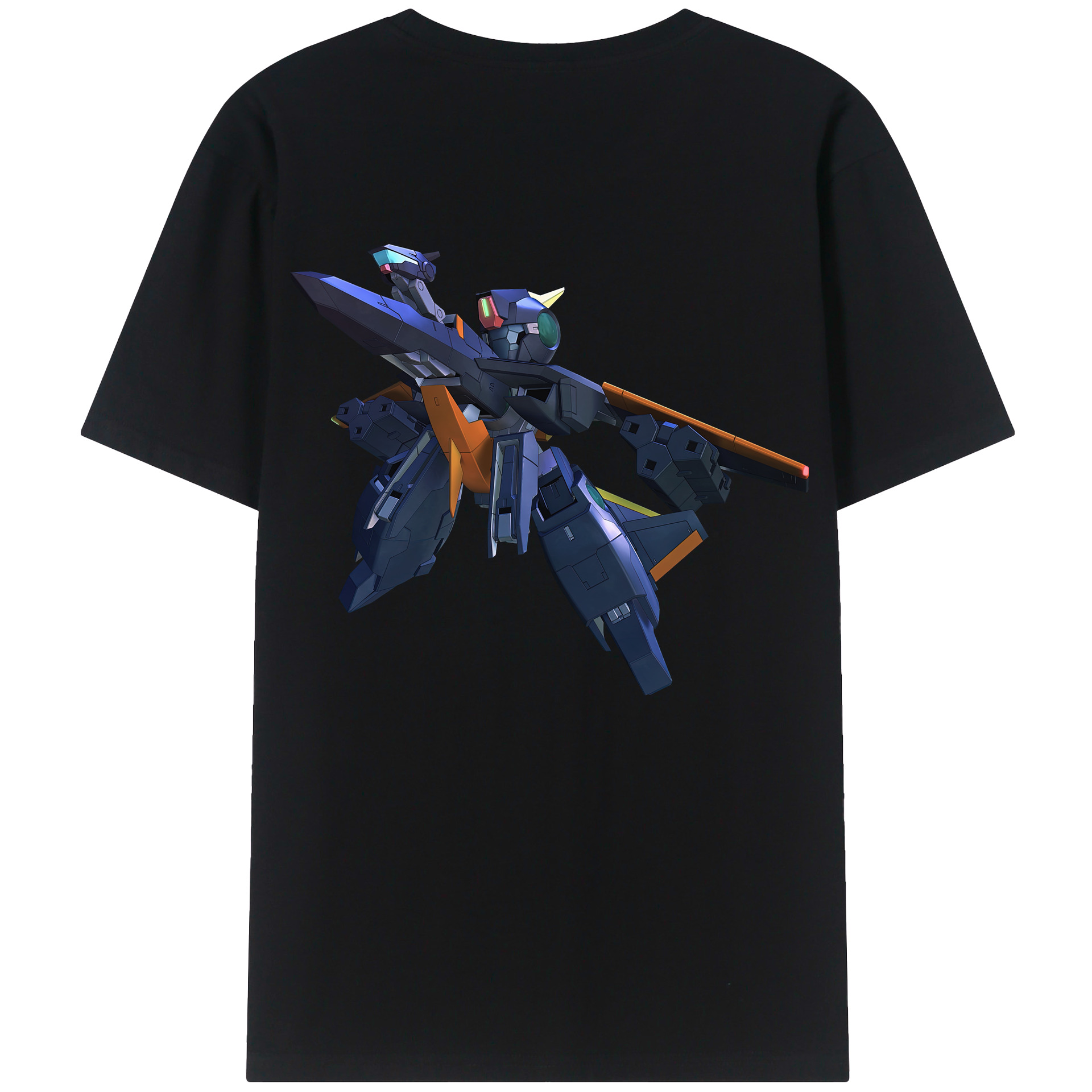 （画像用） 機動戦士ガンダム Mobile Suit Gundam 綿100％ メンズ半袖Tシャツ（バックプリント） 通気性