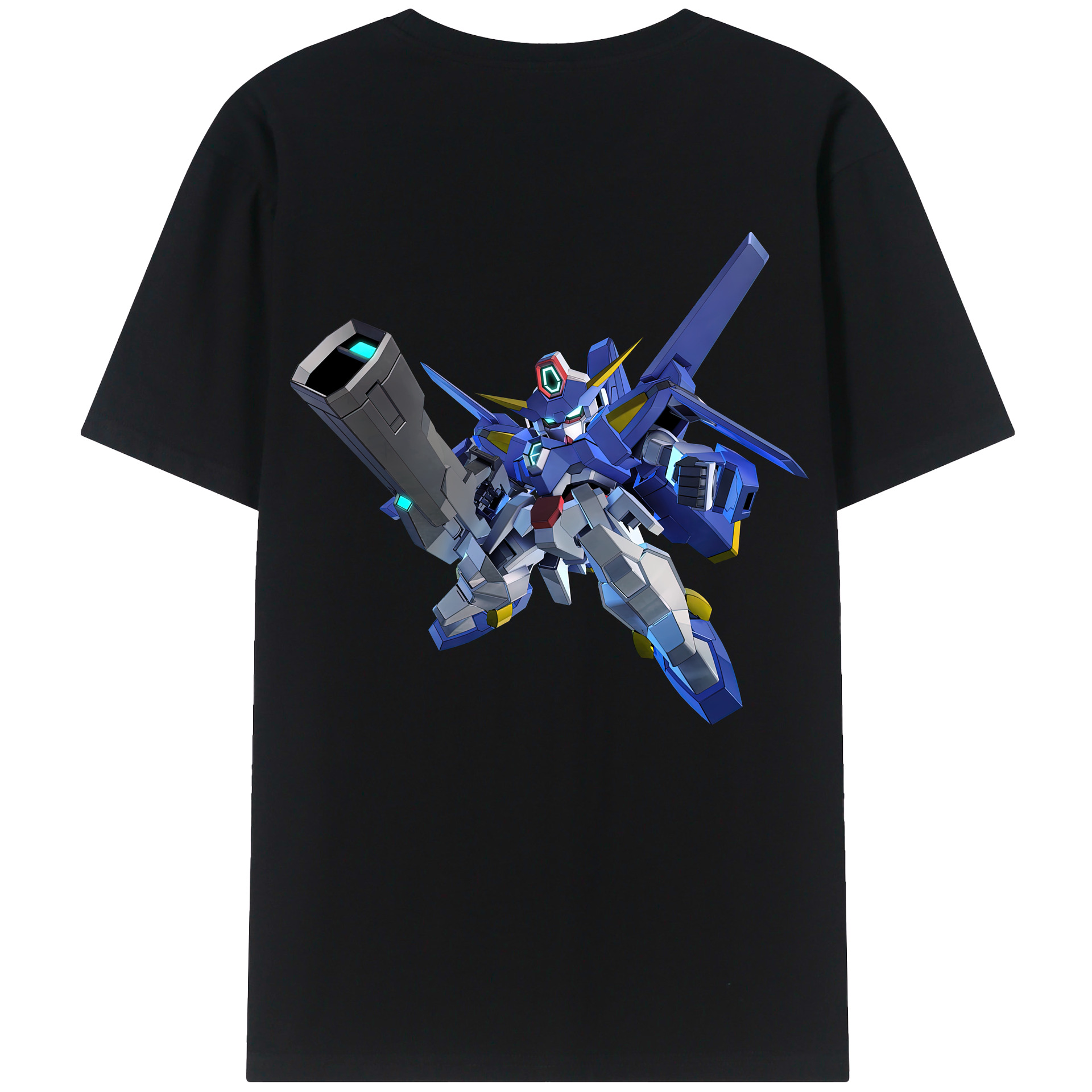 （画像用） 機動戦士ガンダム Mobile Suit Gundam 綿100％ メンズ半袖Tシャツ（バックプリント） 通気性