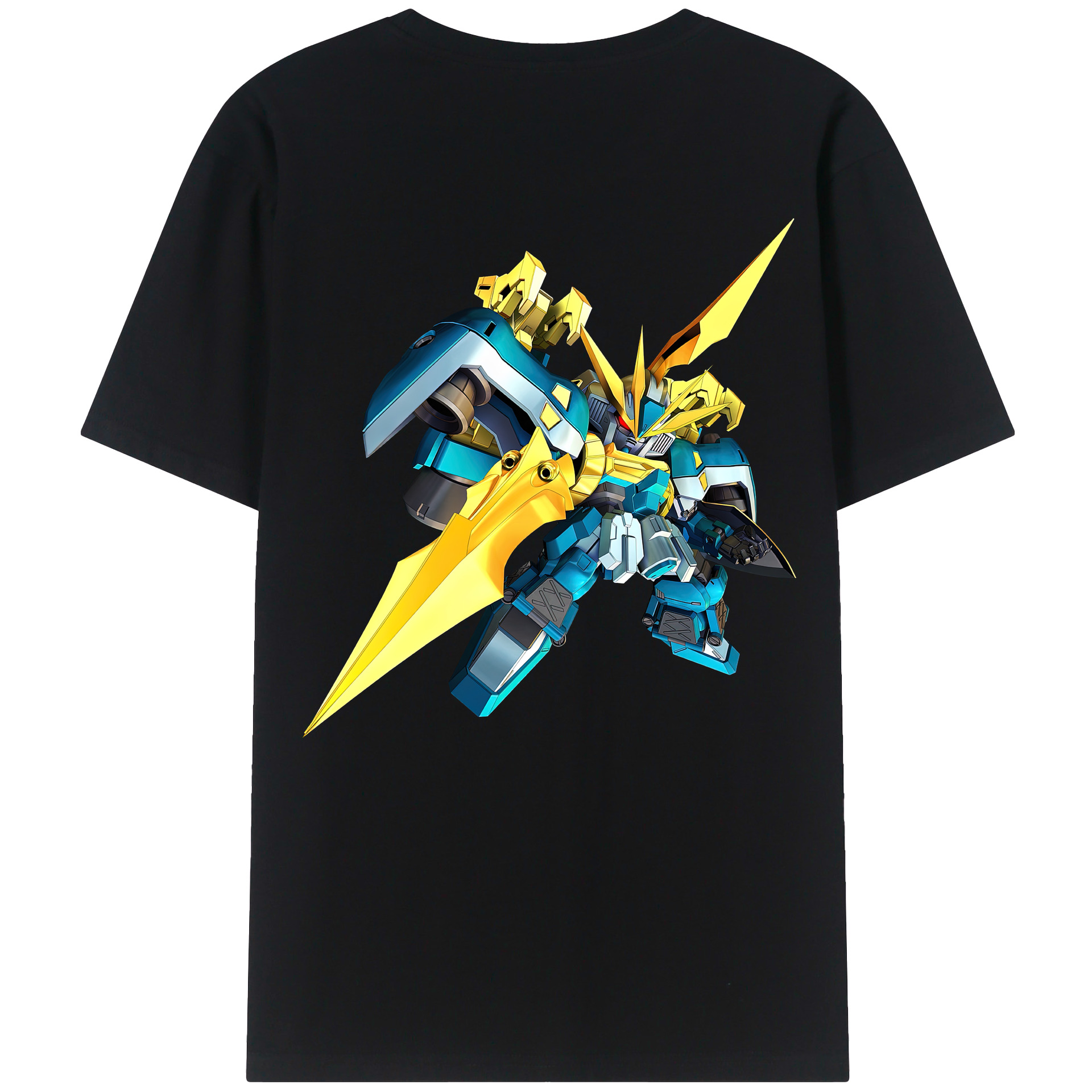 （画像用） 機動戦士ガンダム Mobile Suit Gundam 綿100％ メンズ半袖Tシャツ（バックプリント） 通気性