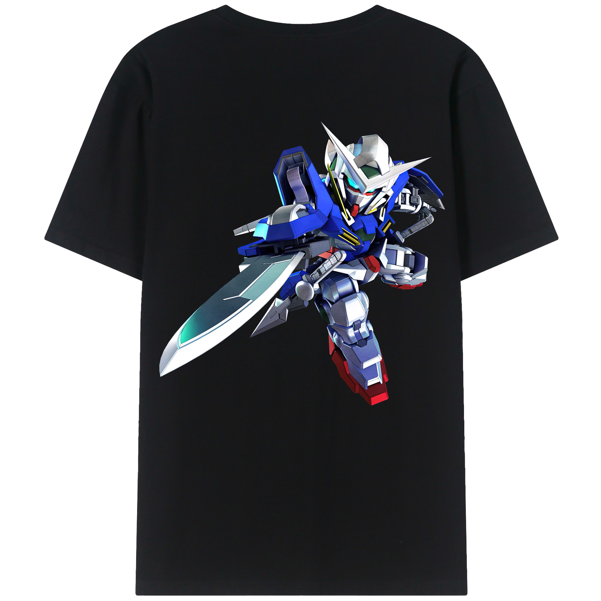 （画像用） 機動戦士ガンダム Mobile Suit Gundam 綿100％ メンズ半袖Tシャツ（バックプリント） 通気性