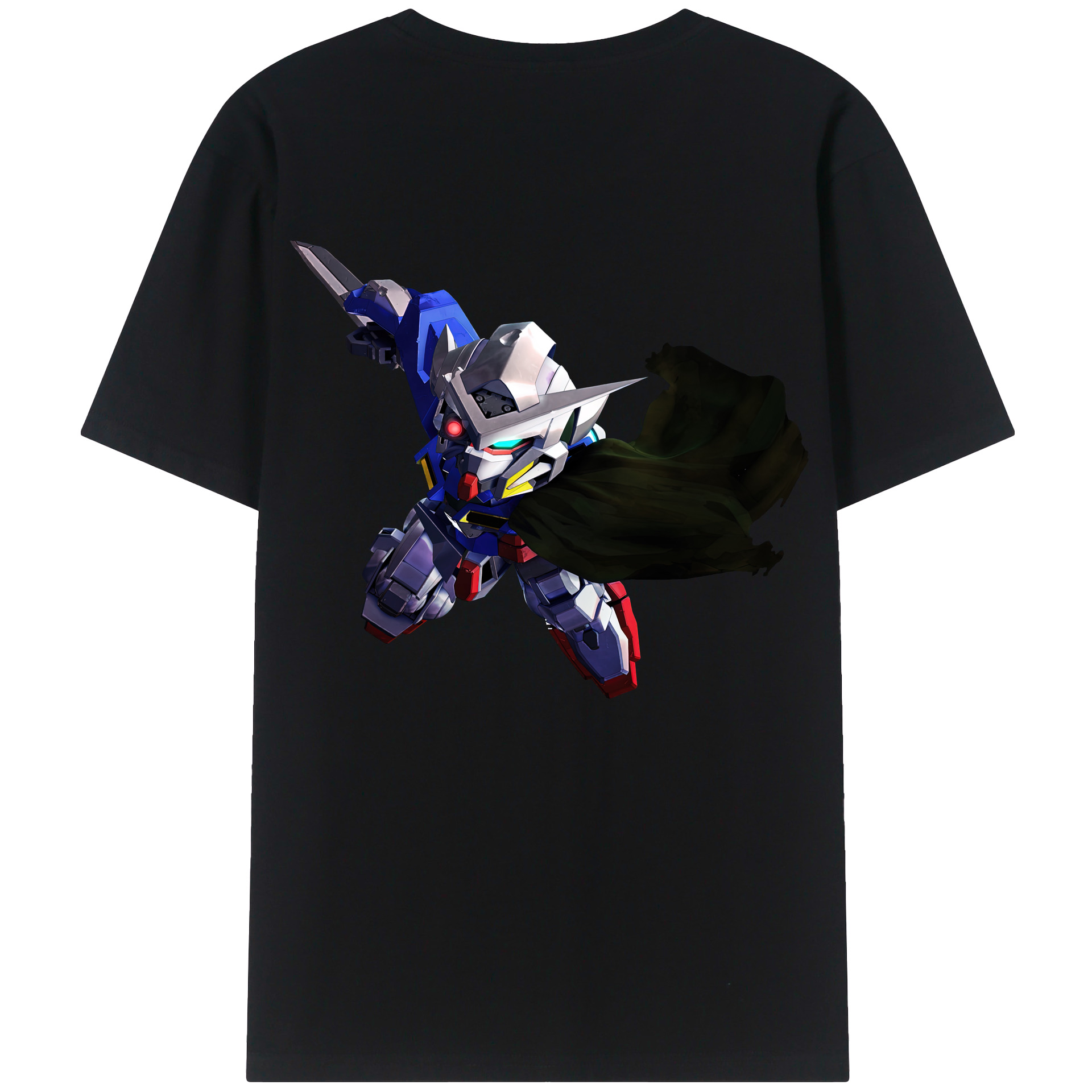 （画像用） 機動戦士ガンダム Mobile Suit Gundam 綿100％ メンズ半袖Tシャツ（バックプリント） 通気性