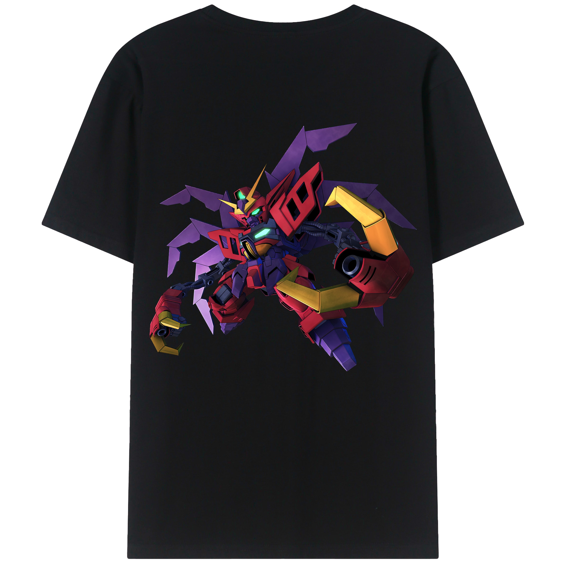 （画像用） 機動戦士ガンダム Mobile Suit Gundam 綿100％ メンズ半袖Tシャツ（バックプリント） 通気性