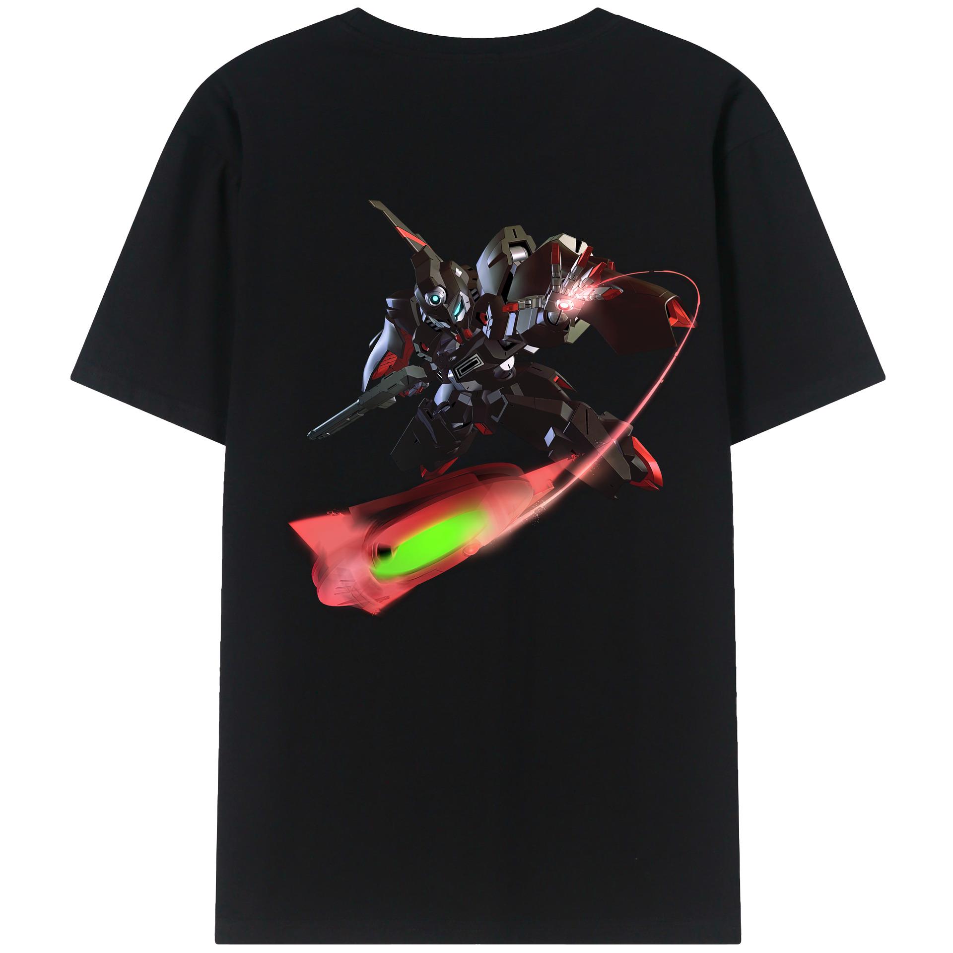 （画像用） 機動戦士ガンダム Mobile Suit Gundam 綿100％ メンズ半袖Tシャツ（バックプリント） 通気性