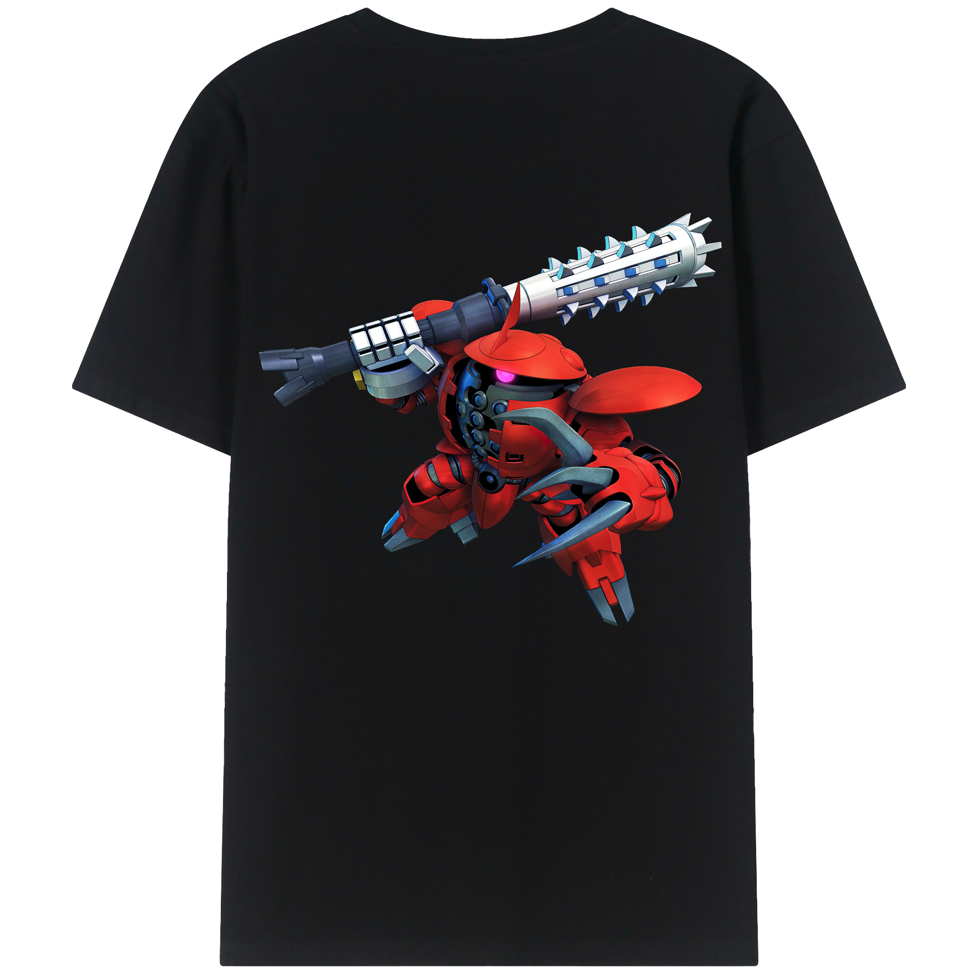 （画像用） 機動戦士ガンダム Mobile Suit Gundam 綿100％ メンズ半袖Tシャツ（バックプリント） 通気性