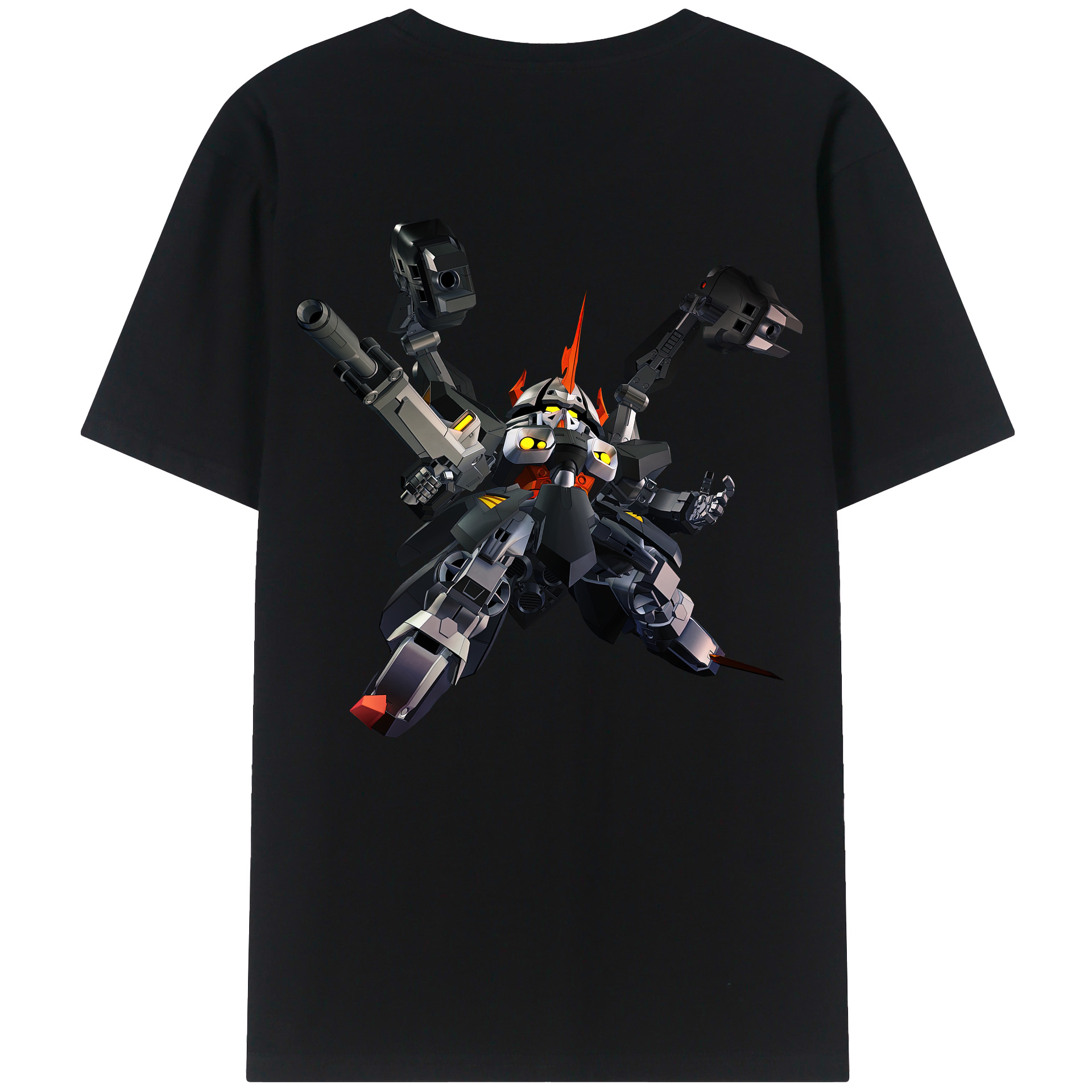 （画像用） 機動戦士ガンダム Mobile Suit Gundam 綿100％ メンズ半袖Tシャツ（バックプリント） 通気性
