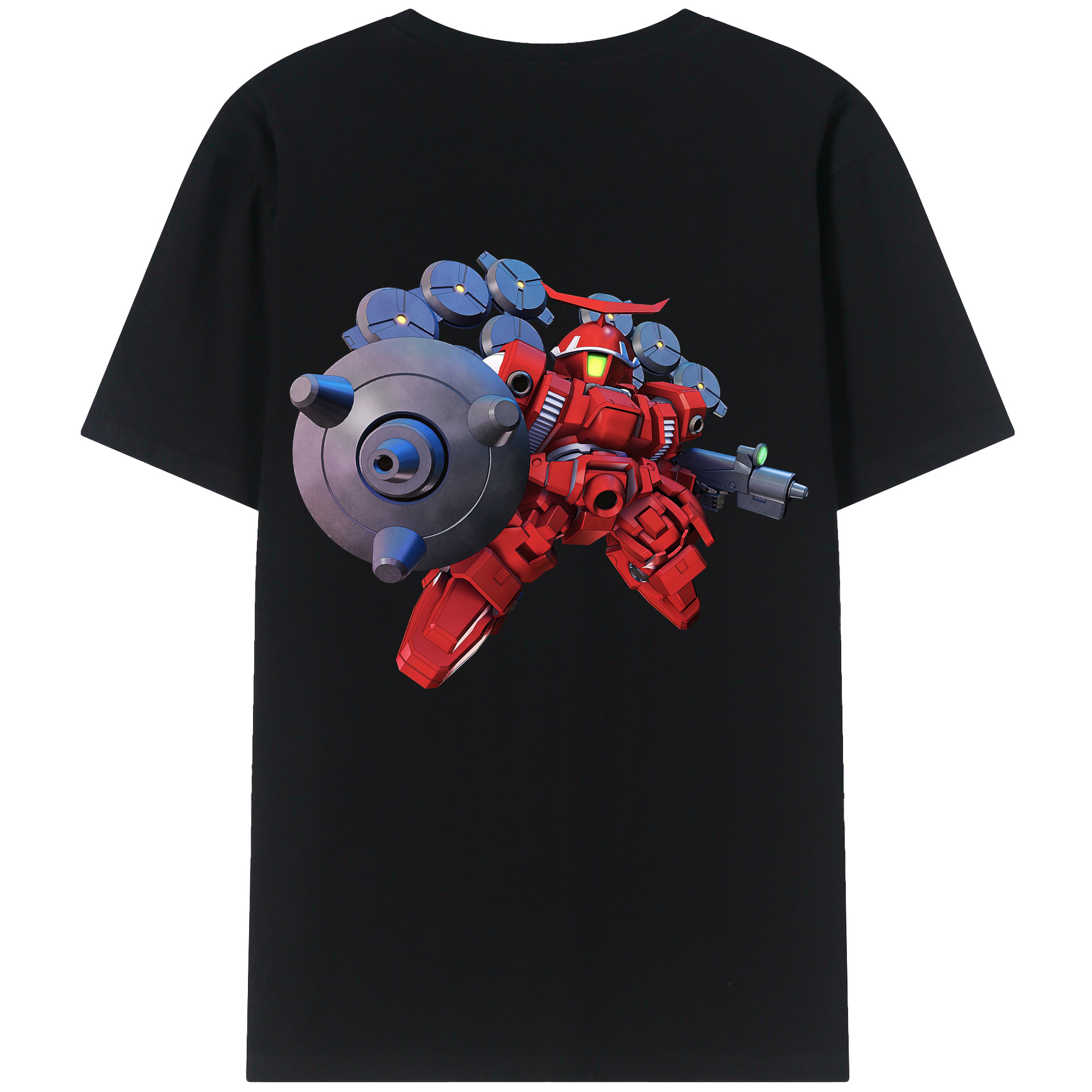 （画像用） 機動戦士ガンダム Mobile Suit Gundam 綿100％ メンズ半袖Tシャツ（バックプリント） 通気性