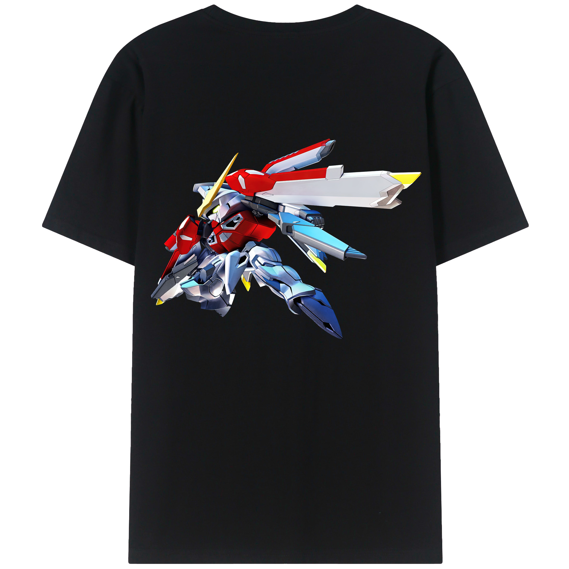 （画像用） 機動戦士ガンダム Mobile Suit Gundam 綿100％ メンズ半袖Tシャツ（バックプリント） 通気性