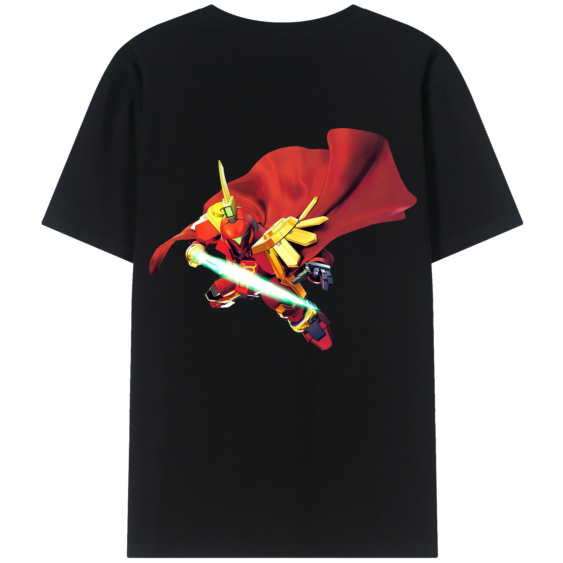 （画像用） 機動戦士ガンダム Mobile Suit Gundam 綿100％ メンズ半袖Tシャツ（バックプリント） 通気性